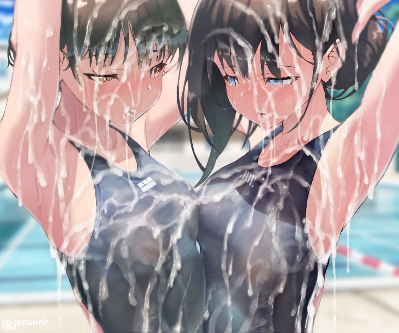 Cum Shot Chapter5-Swimgirls Rikka&Shiori[Chinese] 72