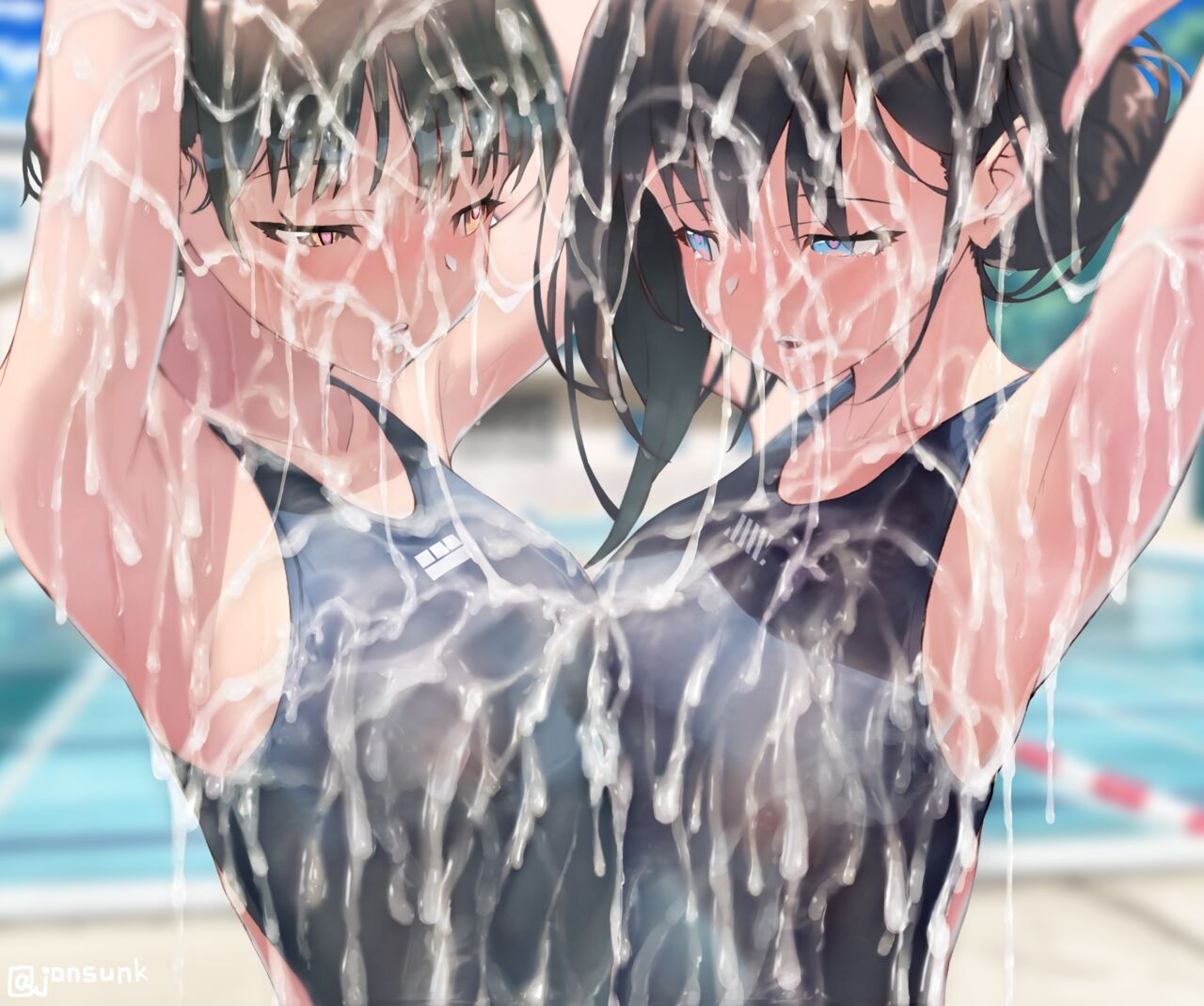 Cum Shot Chapter5-Swimgirls Rikka&Shiori[Chinese] 77