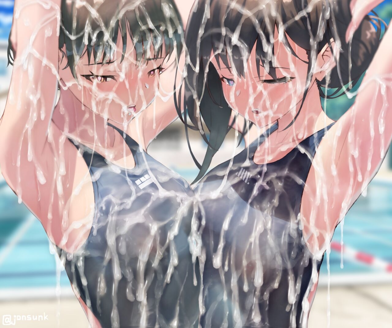 Cum Shot Chapter5-Swimgirls Rikka&Shiori[Chinese] 81