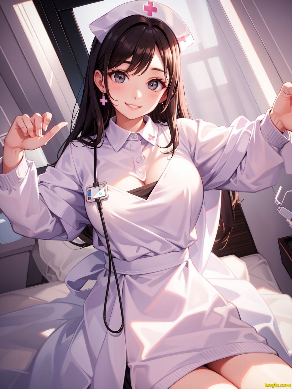 [AI generated]Nurse beauty, uniform 0