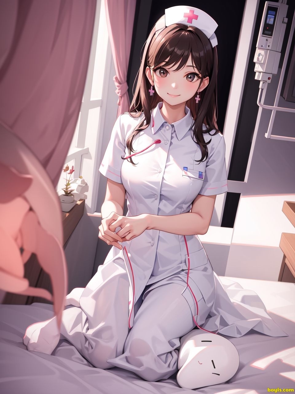 [AI generated]Nurse beauty, uniform 13