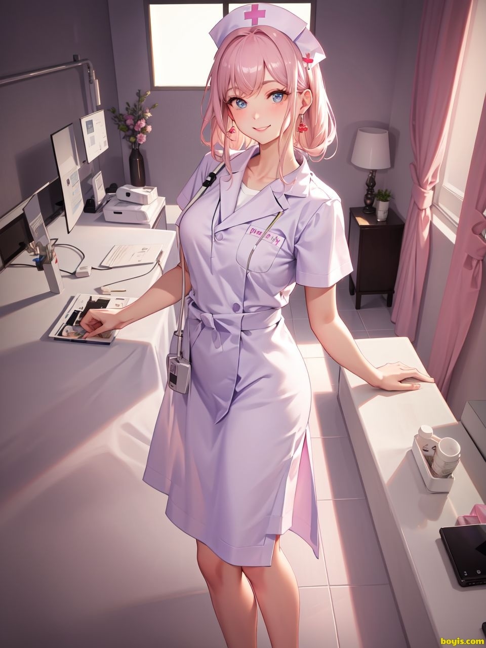 [AI generated]Nurse beauty, uniform 23