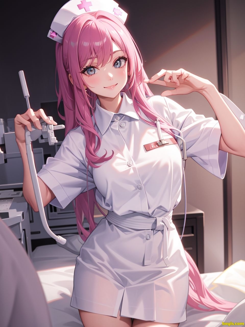 [AI generated]Nurse beauty, uniform 3