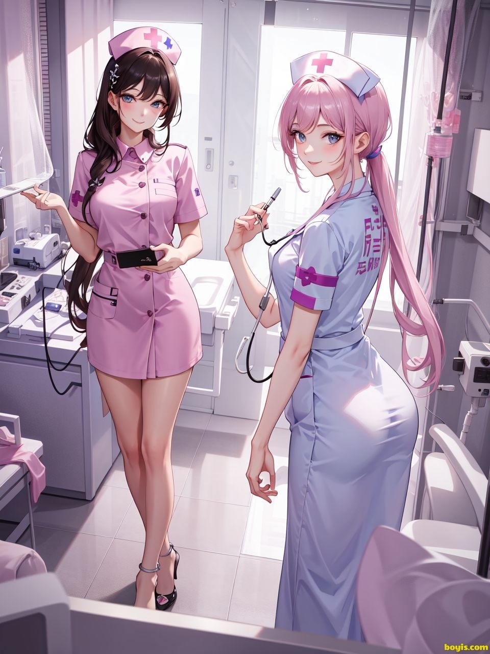 [AI generated]Nurse beauty, uniform 6