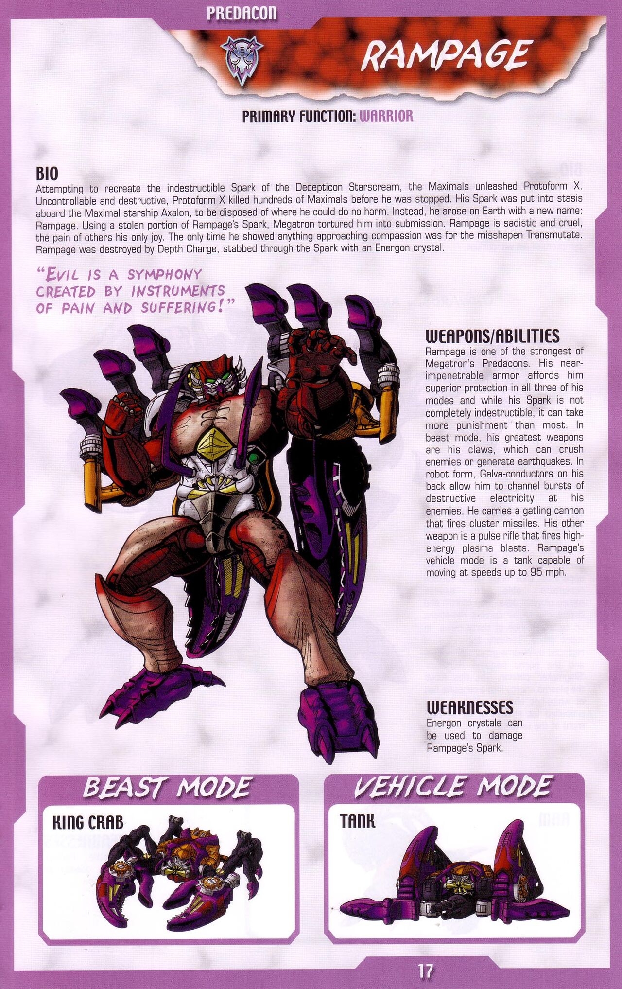 Transformers: Beast Wars Sourcebook #1-4 111