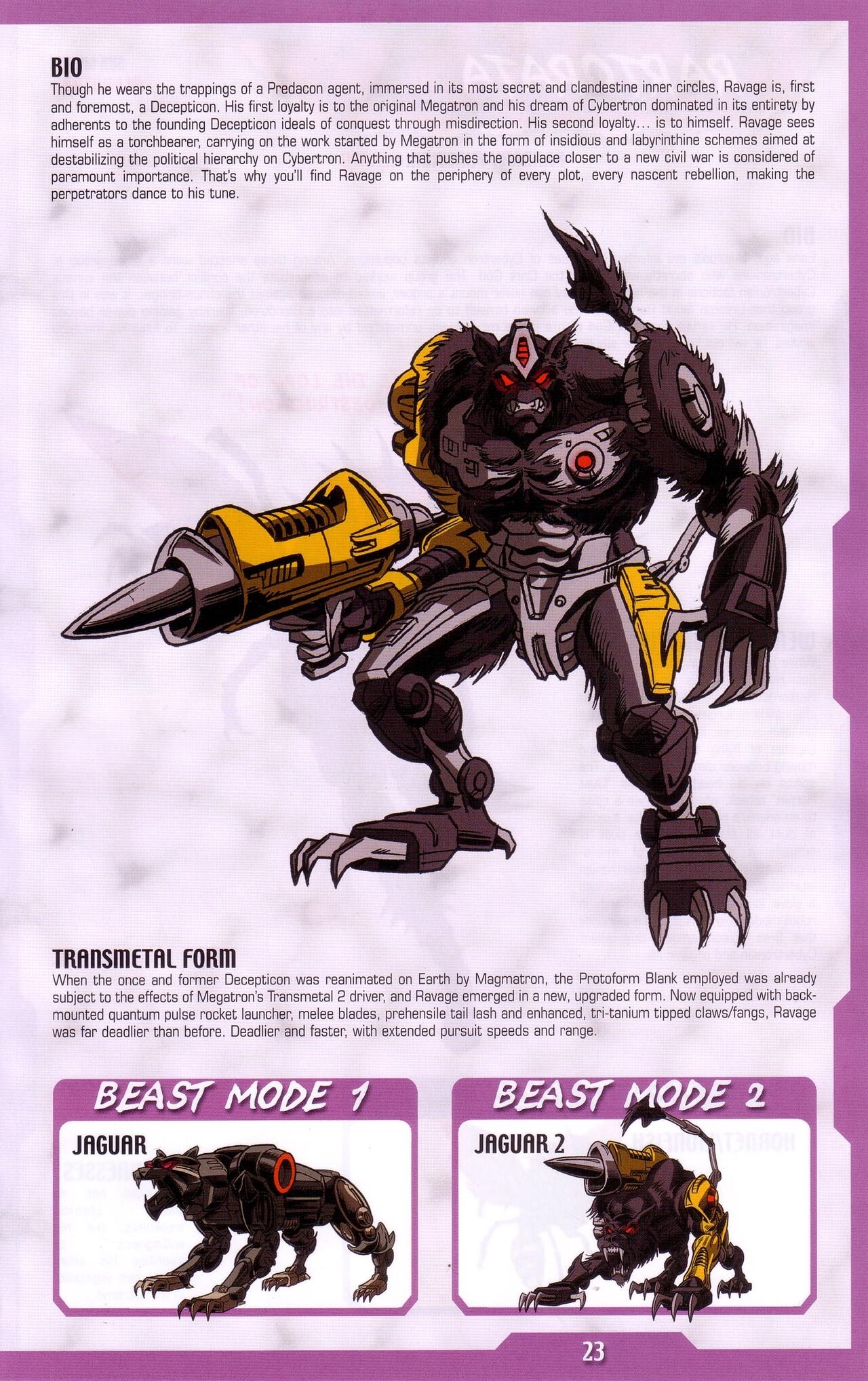 Transformers: Beast Wars Sourcebook #1-4 117