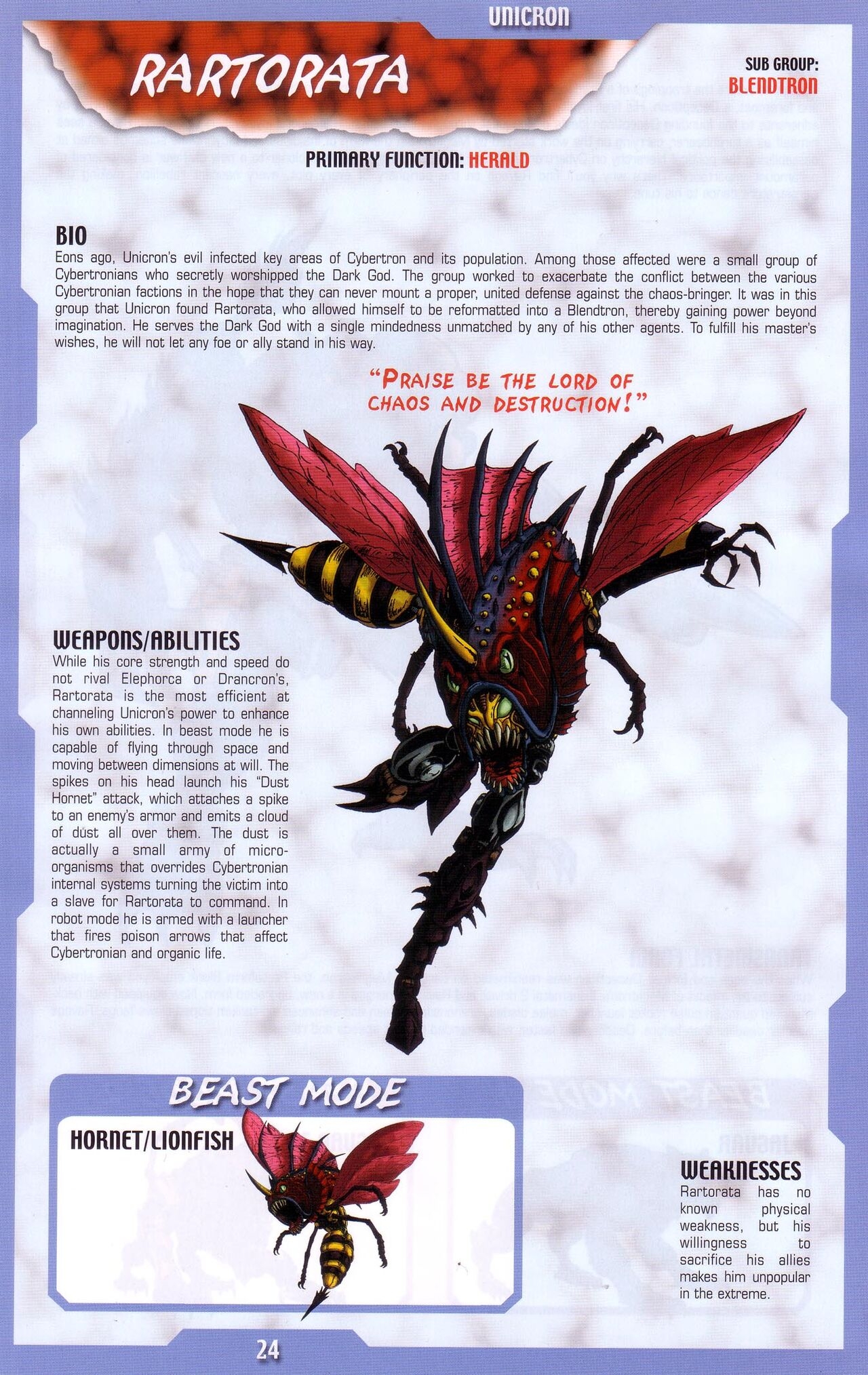 Transformers: Beast Wars Sourcebook #1-4 118