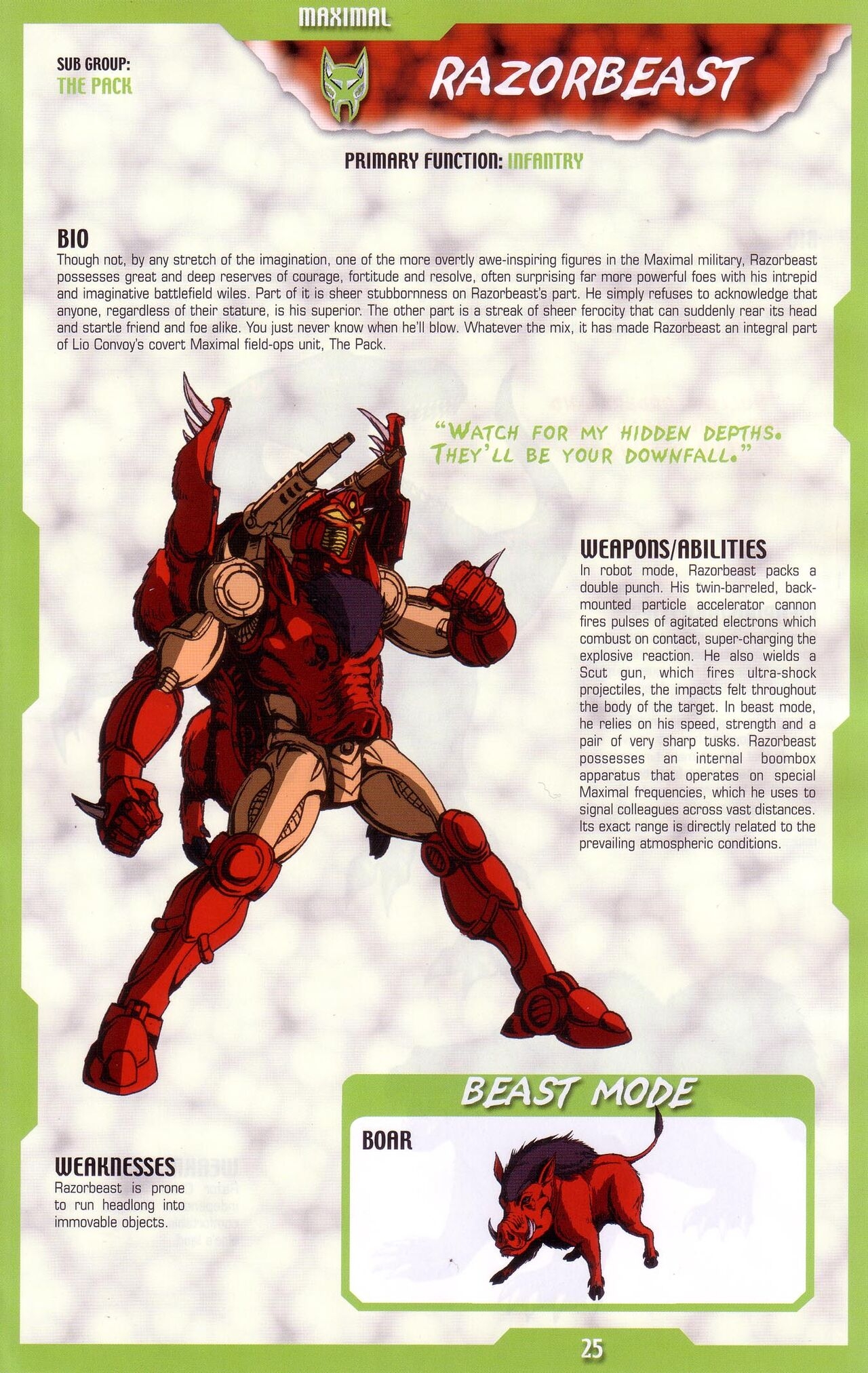 Transformers: Beast Wars Sourcebook #1-4 119