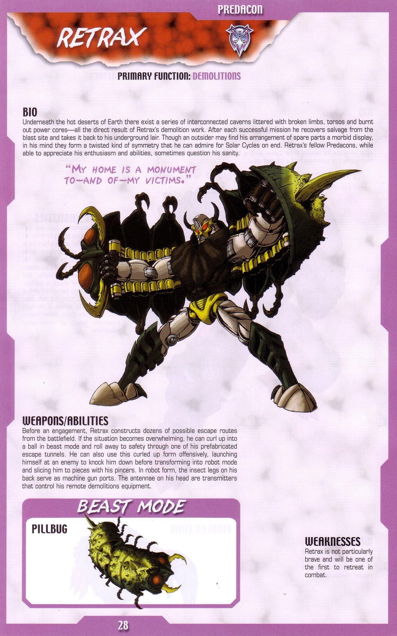 Transformers: Beast Wars Sourcebook #1-4 122