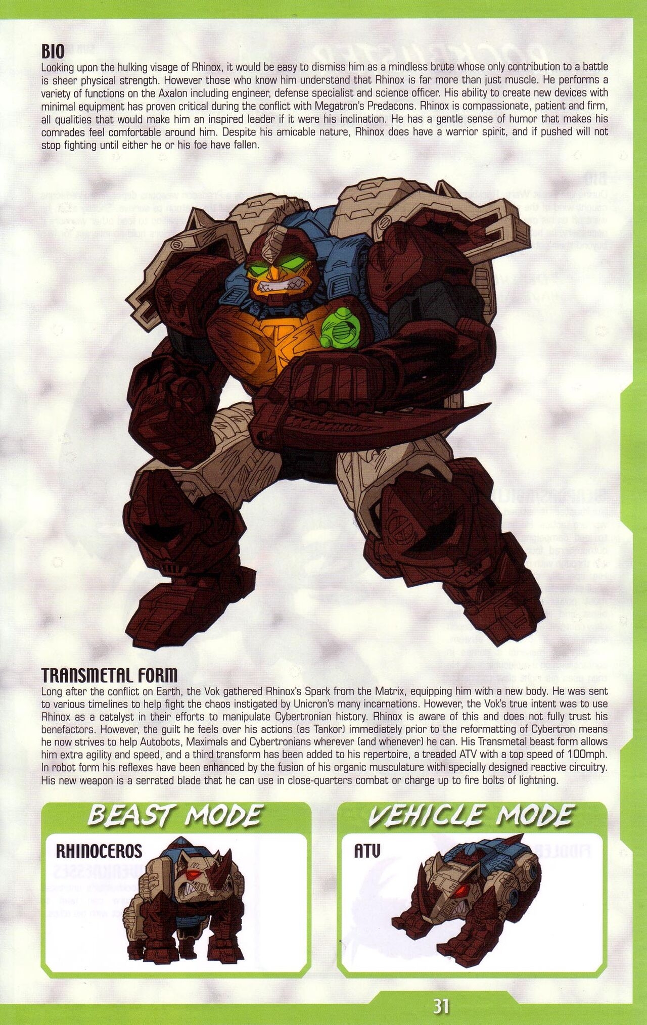 Transformers: Beast Wars Sourcebook #1-4 125