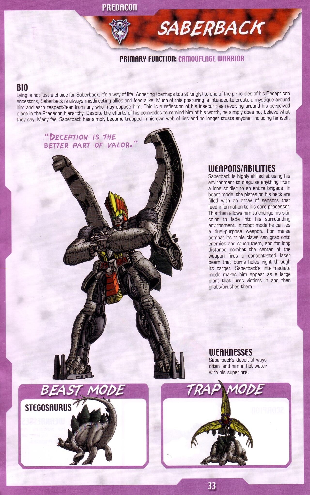 Transformers: Beast Wars Sourcebook #1-4 127