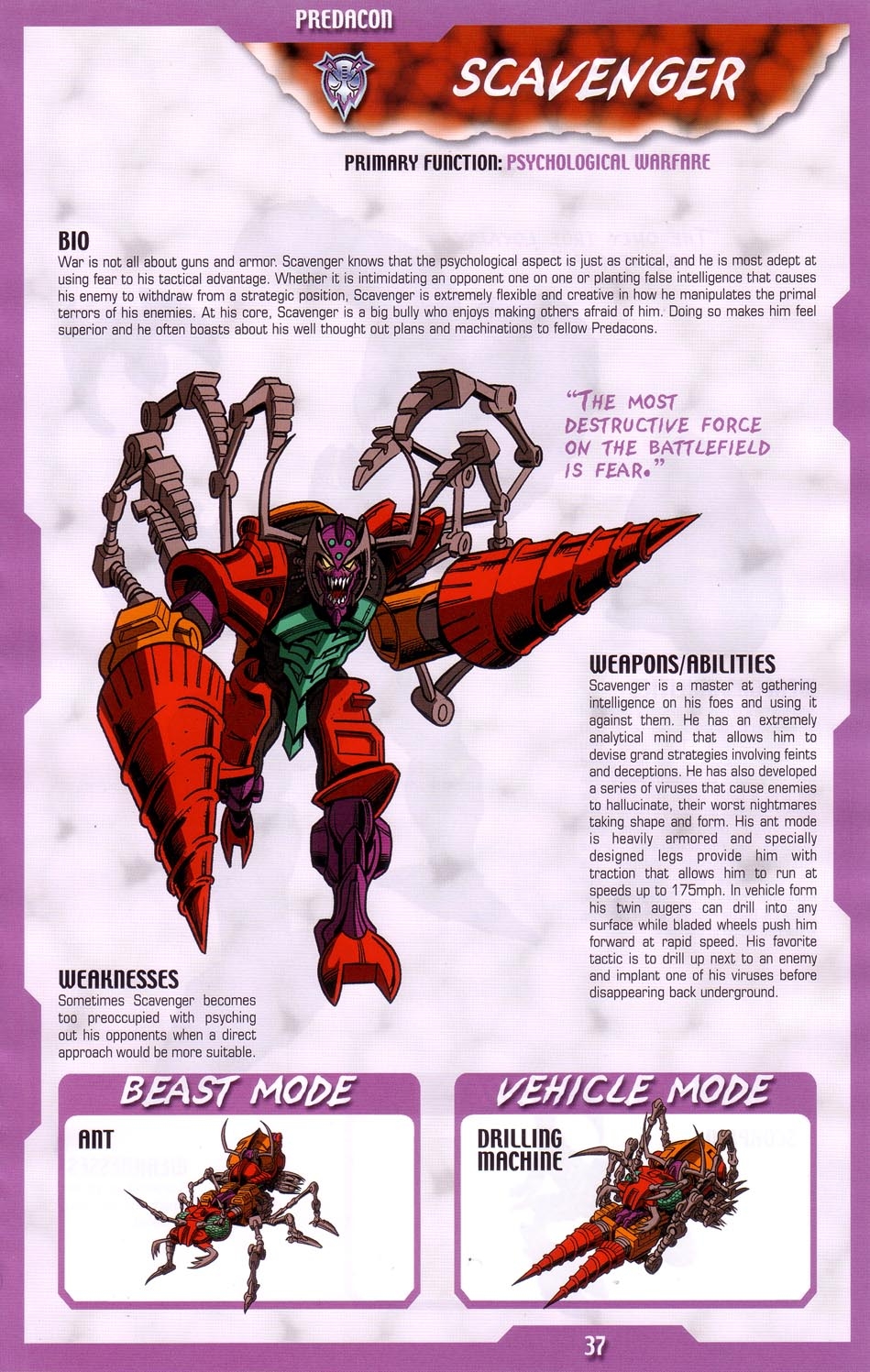 Transformers: Beast Wars Sourcebook #1-4 131