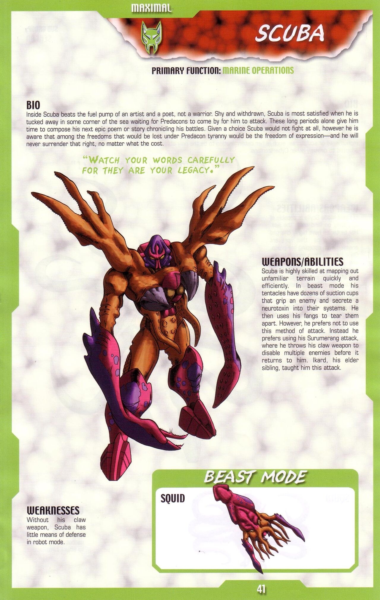 Transformers: Beast Wars Sourcebook #1-4 135