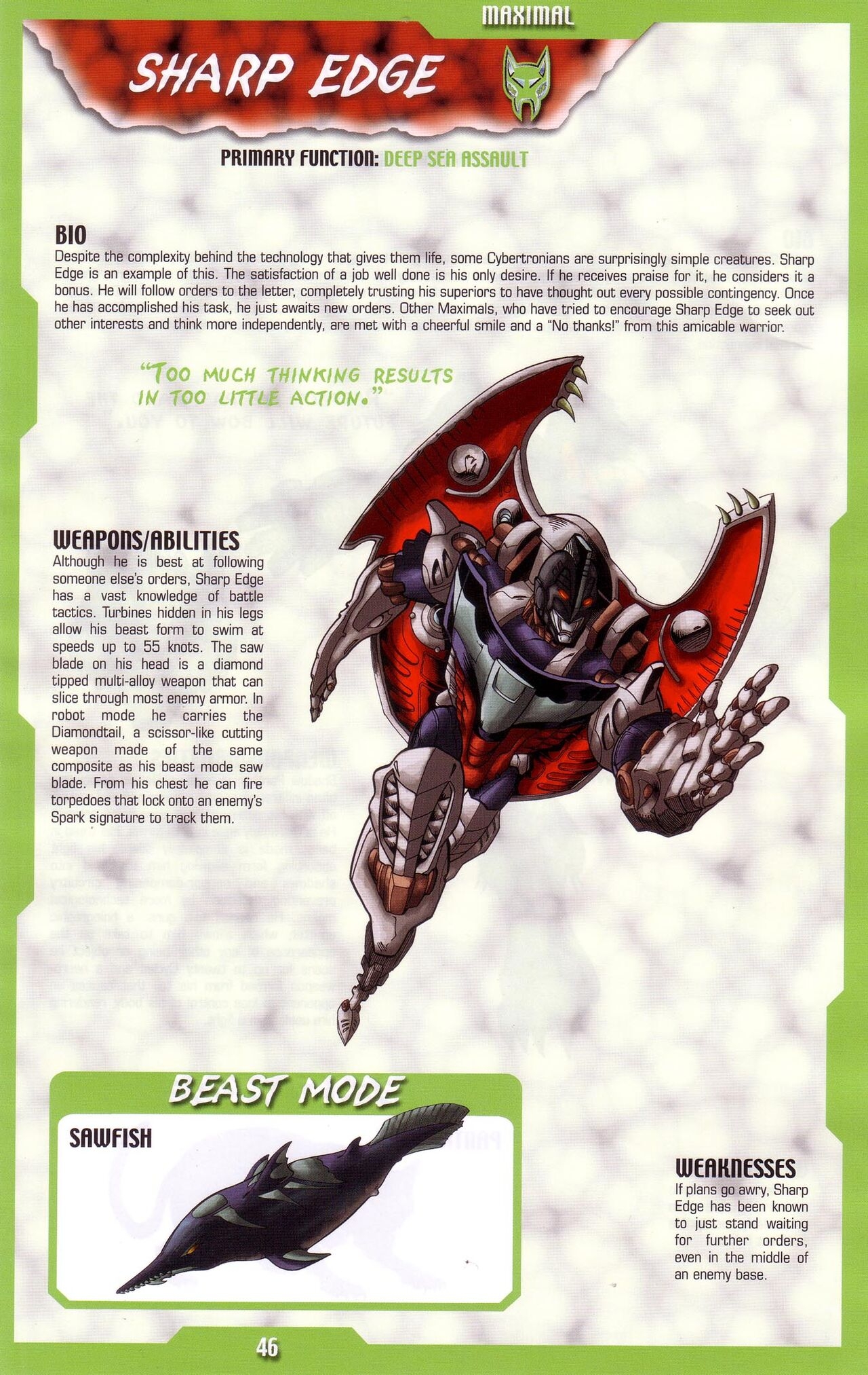 Transformers: Beast Wars Sourcebook #1-4 140