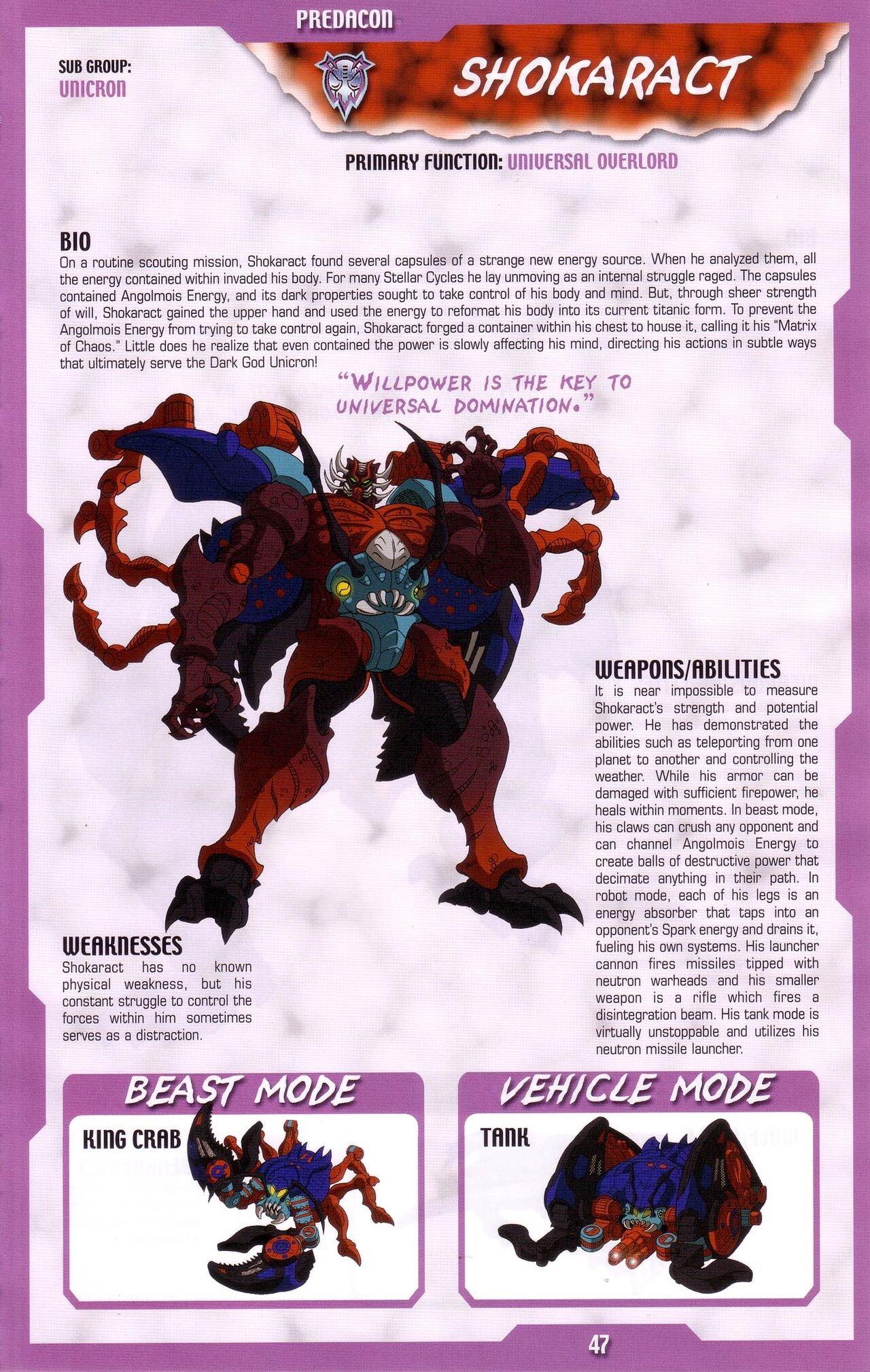 Transformers: Beast Wars Sourcebook #1-4 141