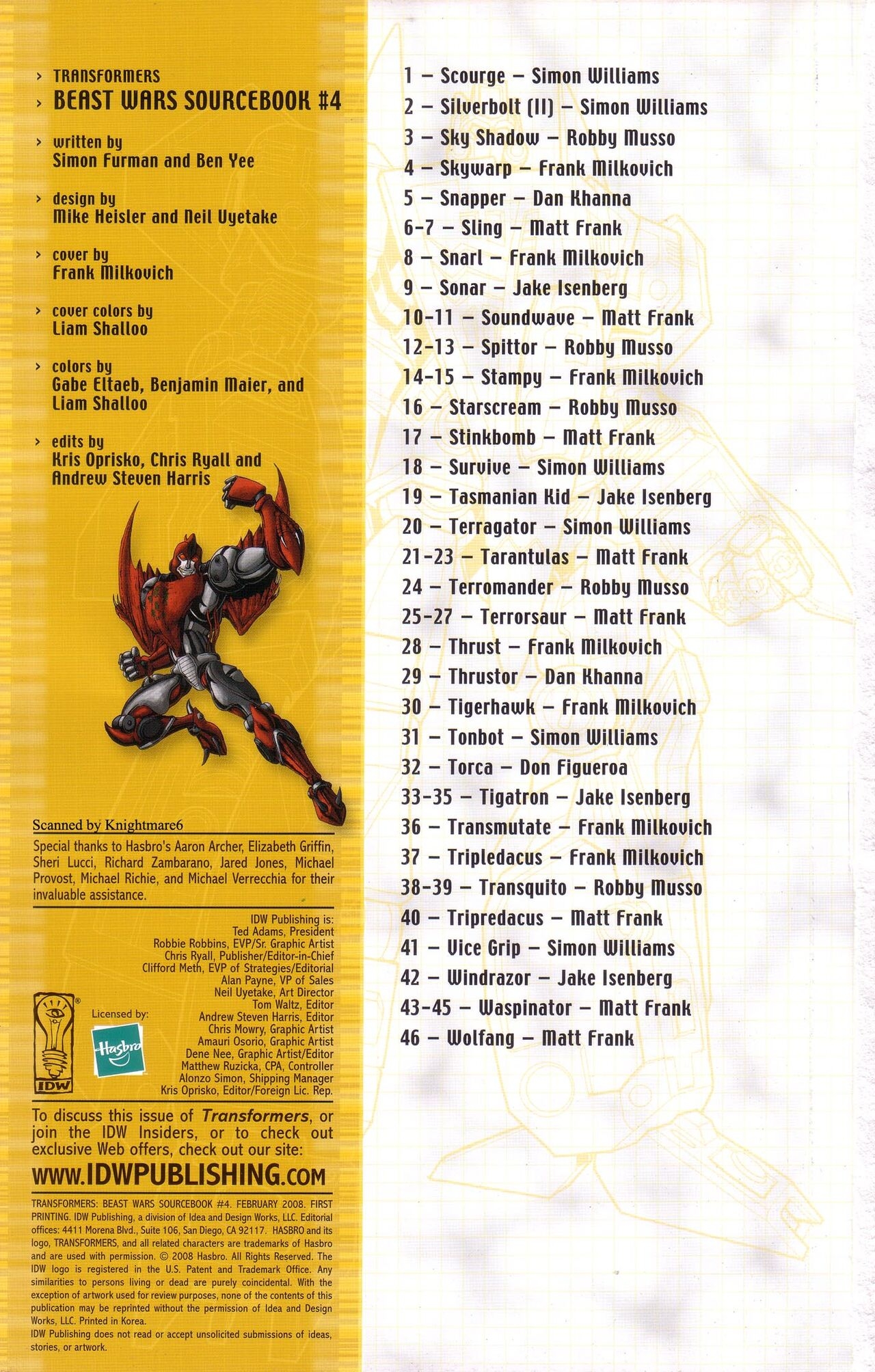 Transformers: Beast Wars Sourcebook #1-4 145