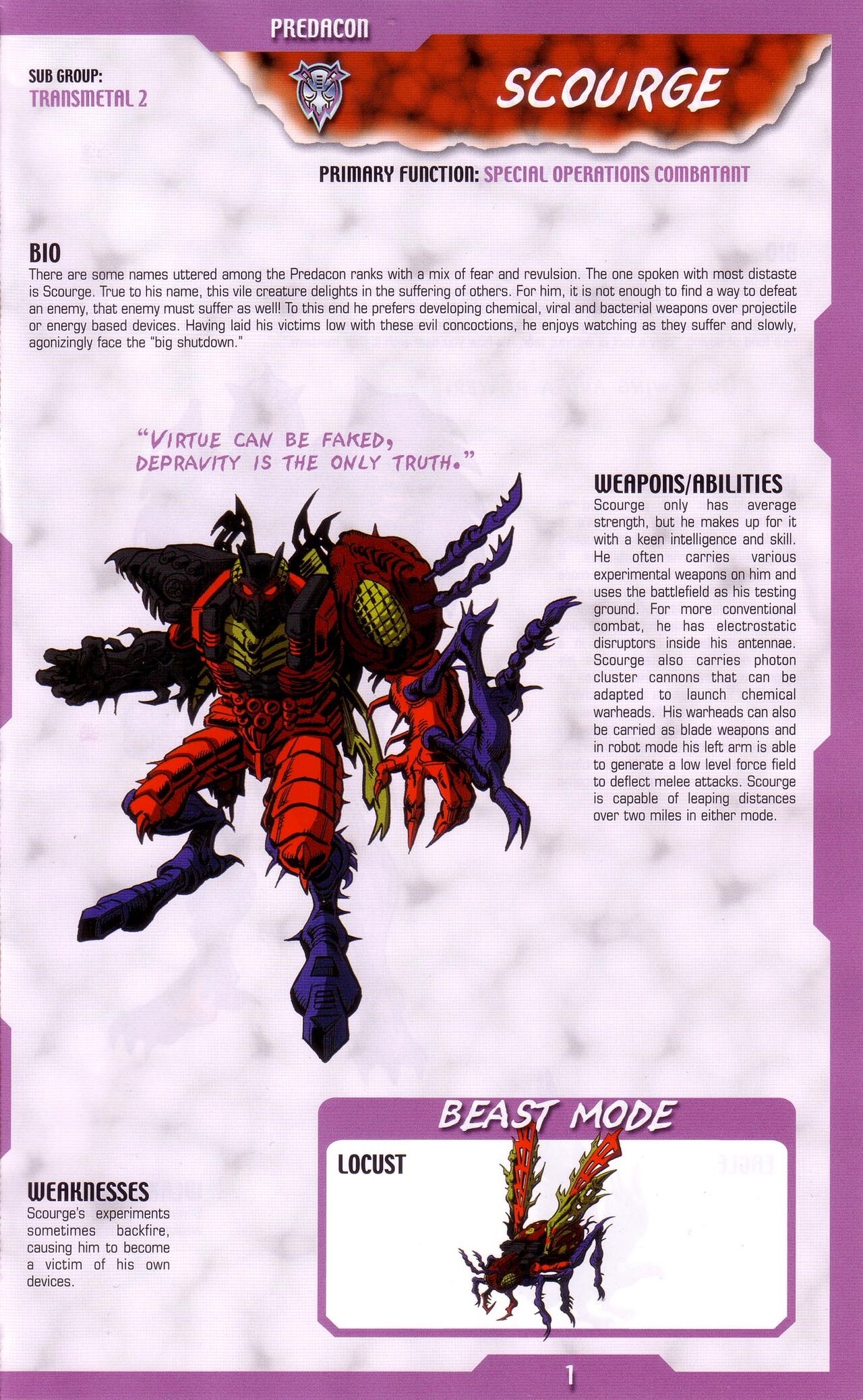 Transformers: Beast Wars Sourcebook #1-4 146
