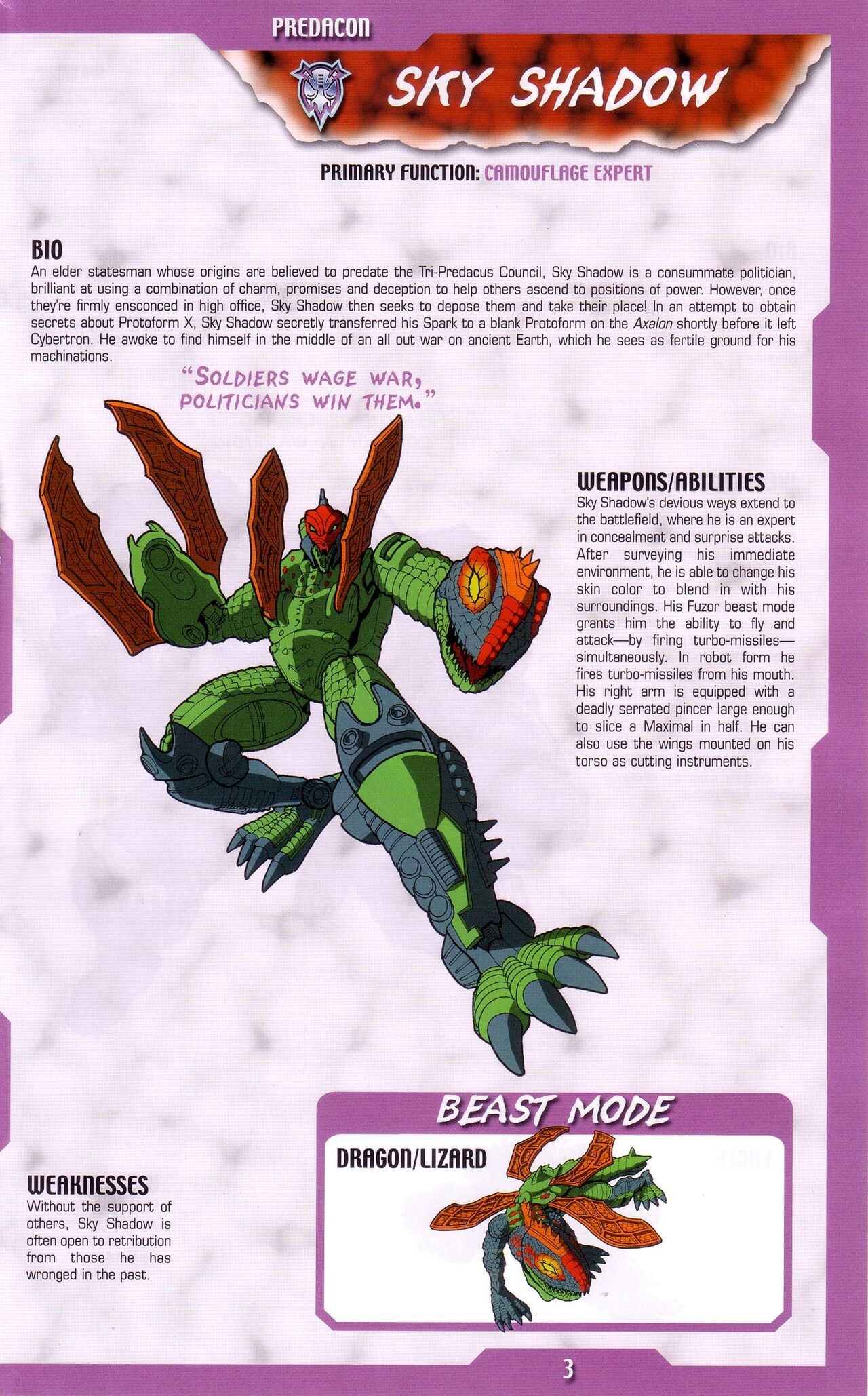 Transformers: Beast Wars Sourcebook #1-4 148