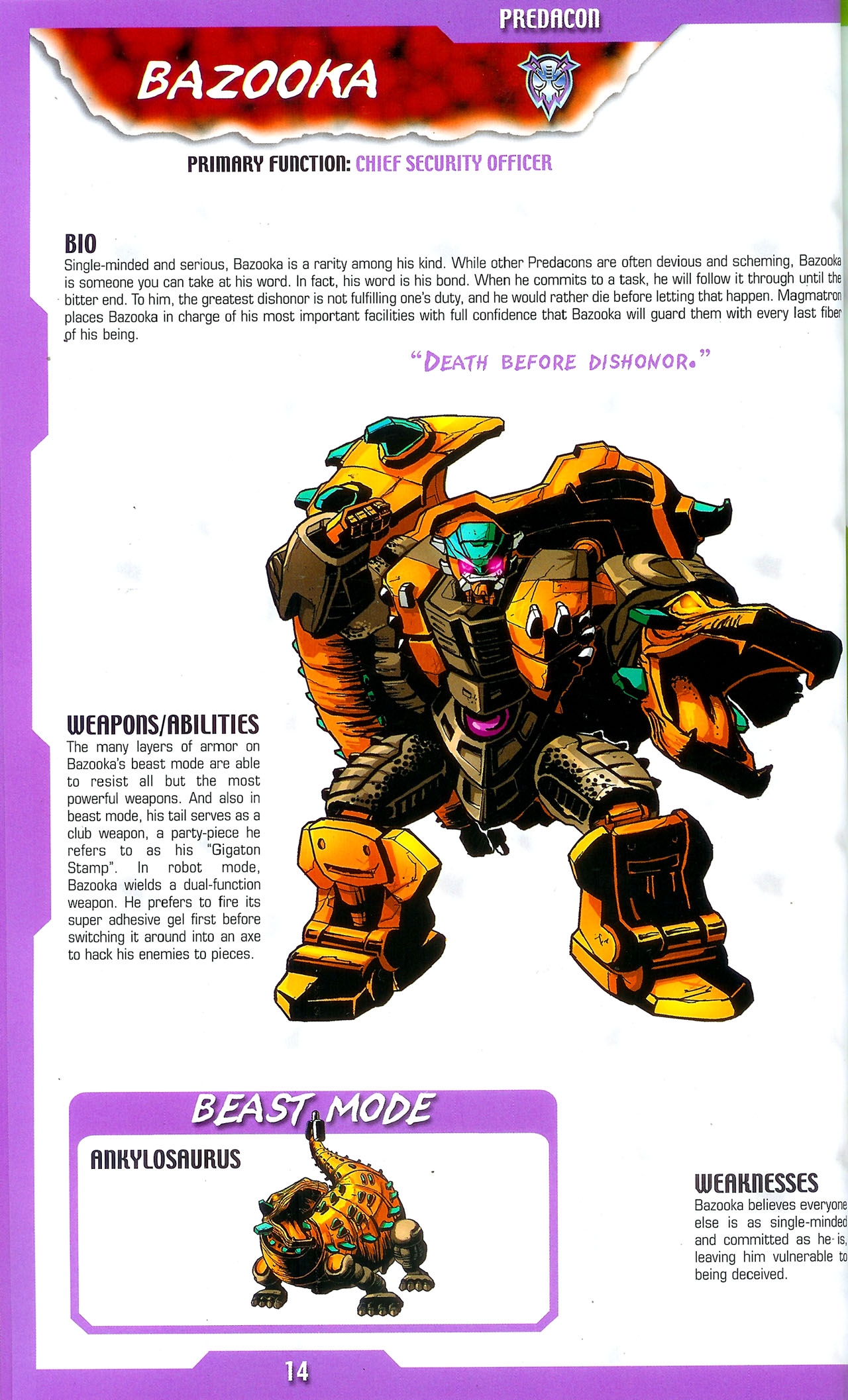 Transformers: Beast Wars Sourcebook #1-4 14
