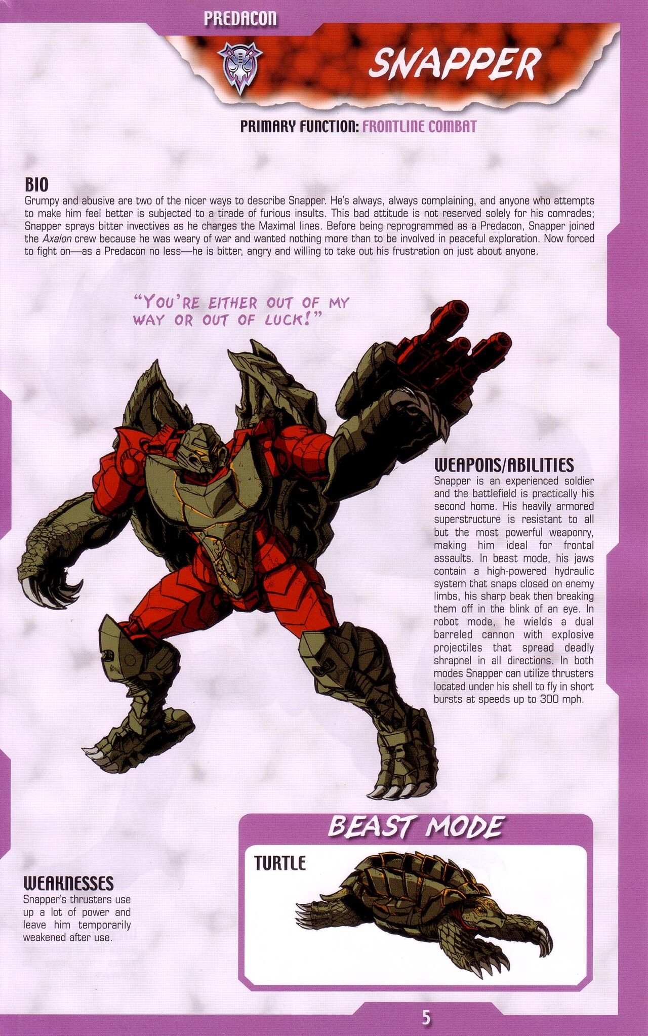 Transformers: Beast Wars Sourcebook #1-4 150