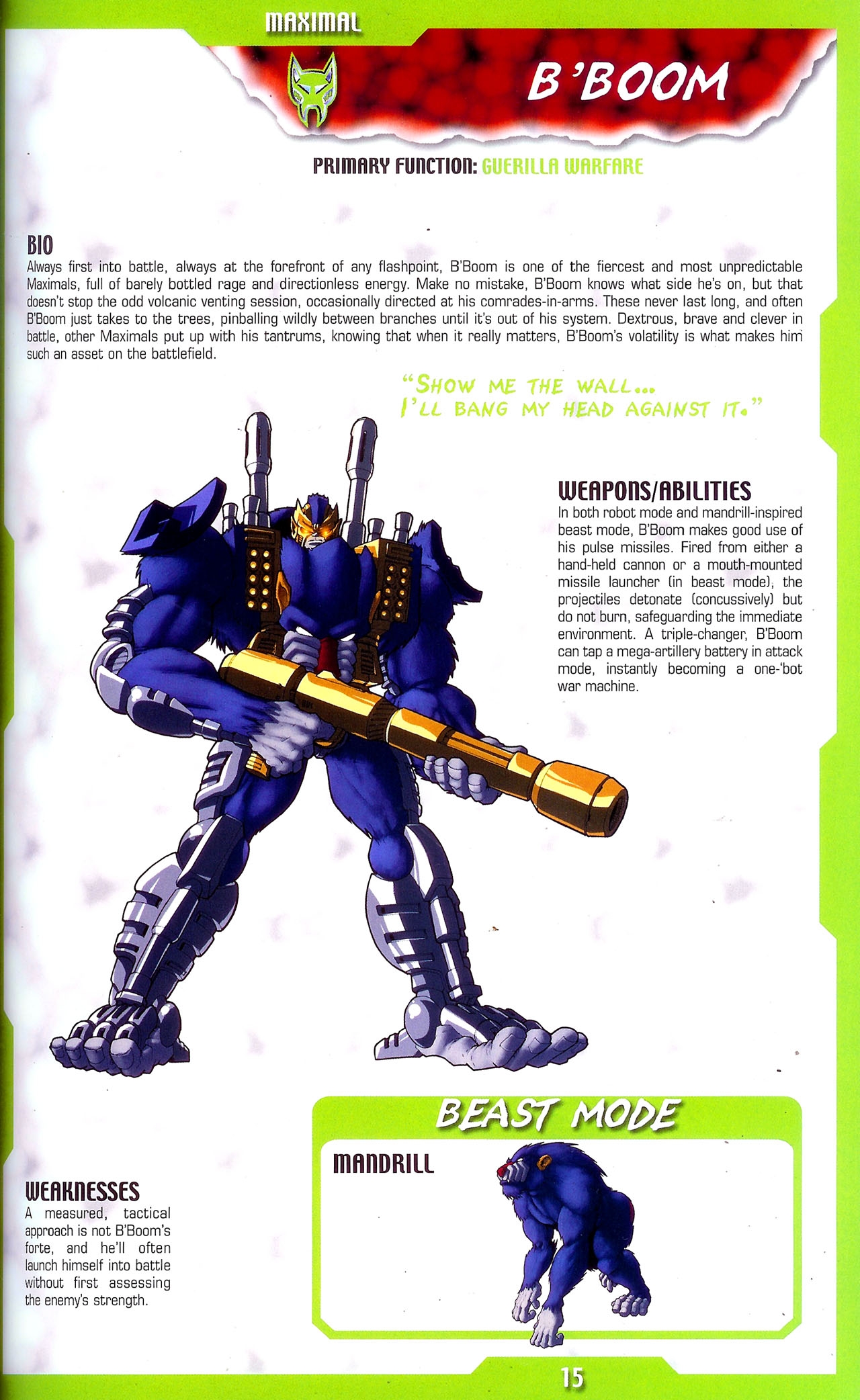 Transformers: Beast Wars Sourcebook #1-4 15