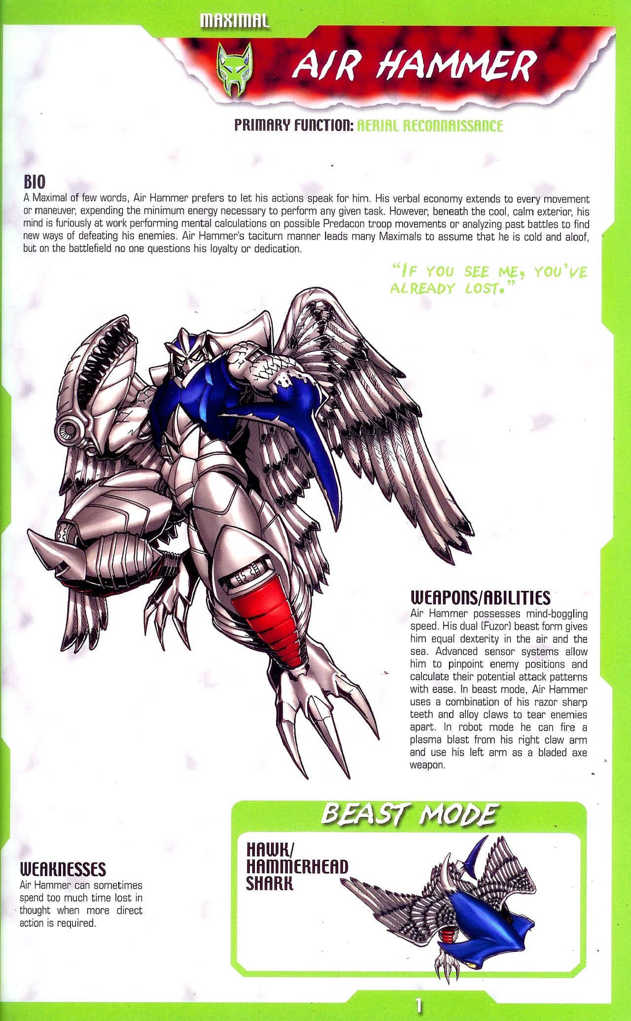 Transformers: Beast Wars Sourcebook #1-4 2