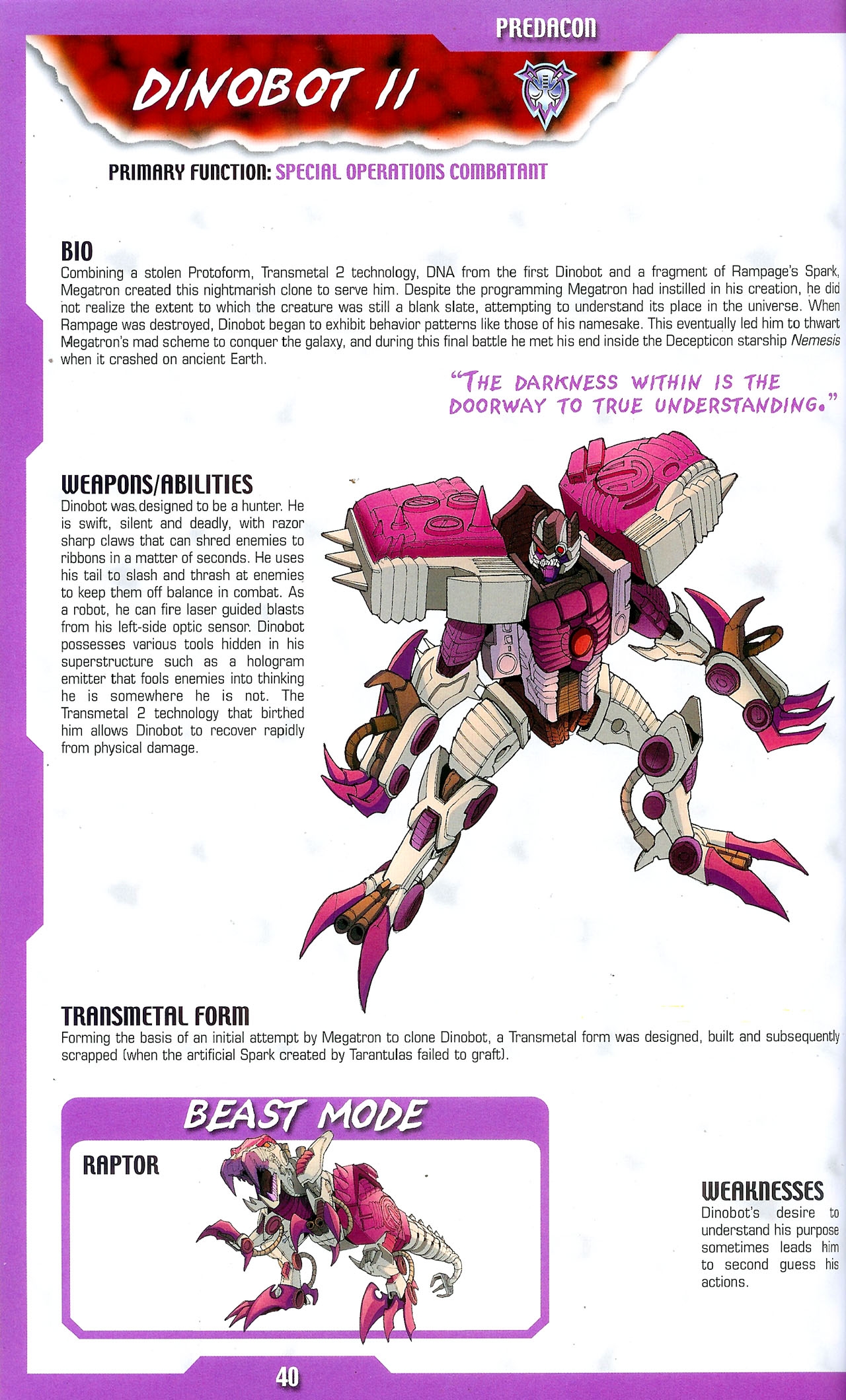 Transformers: Beast Wars Sourcebook #1-4 35