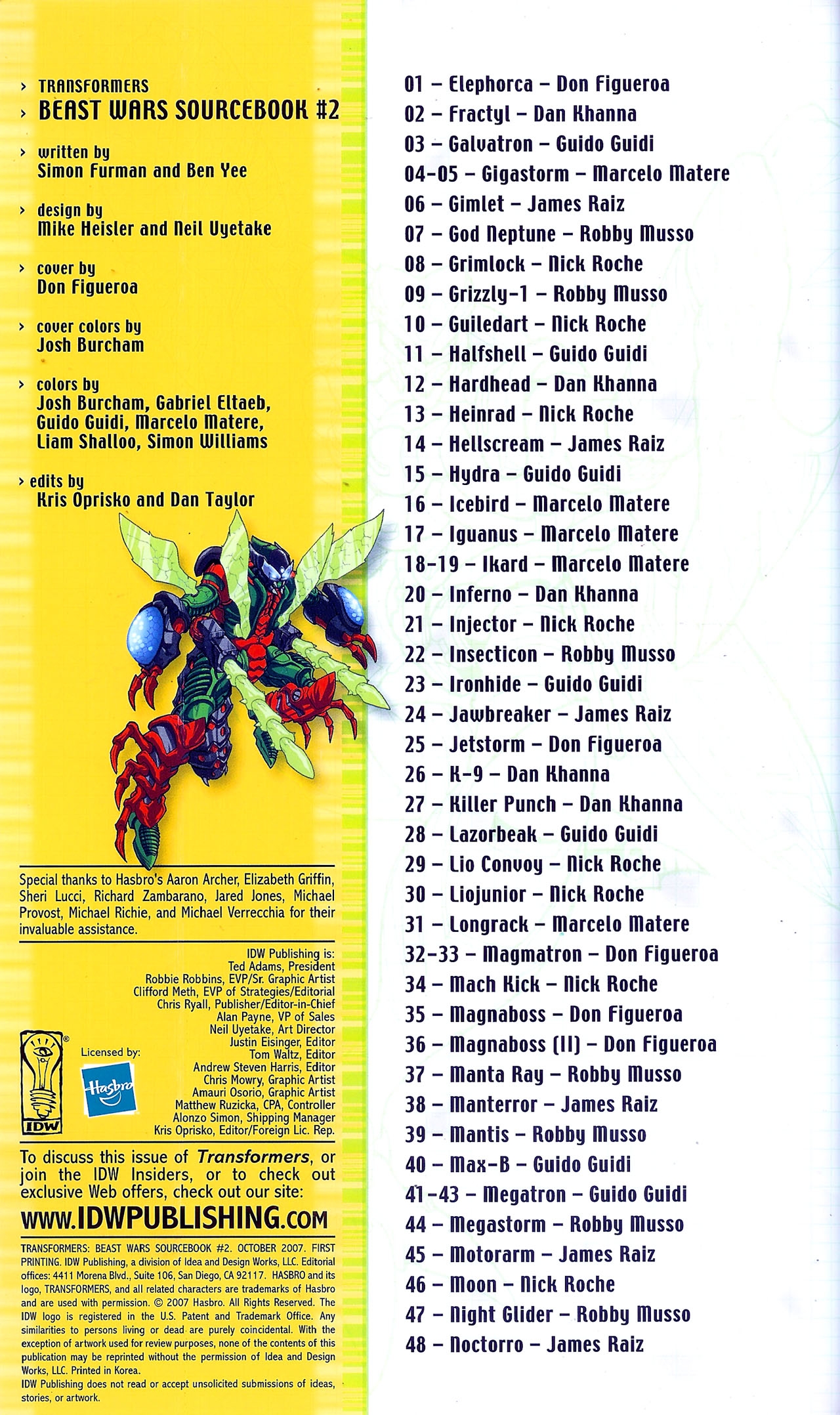 Transformers: Beast Wars Sourcebook #1-4 47