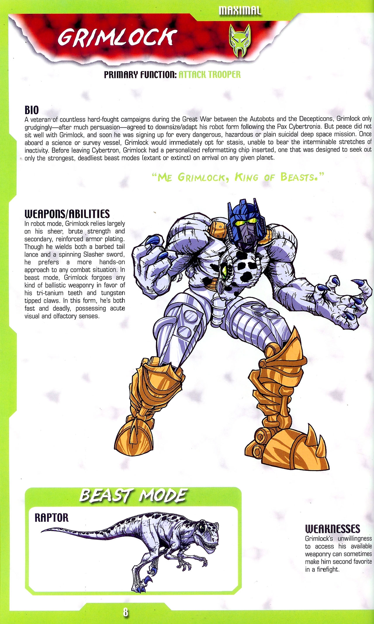 Transformers: Beast Wars Sourcebook #1-4 54