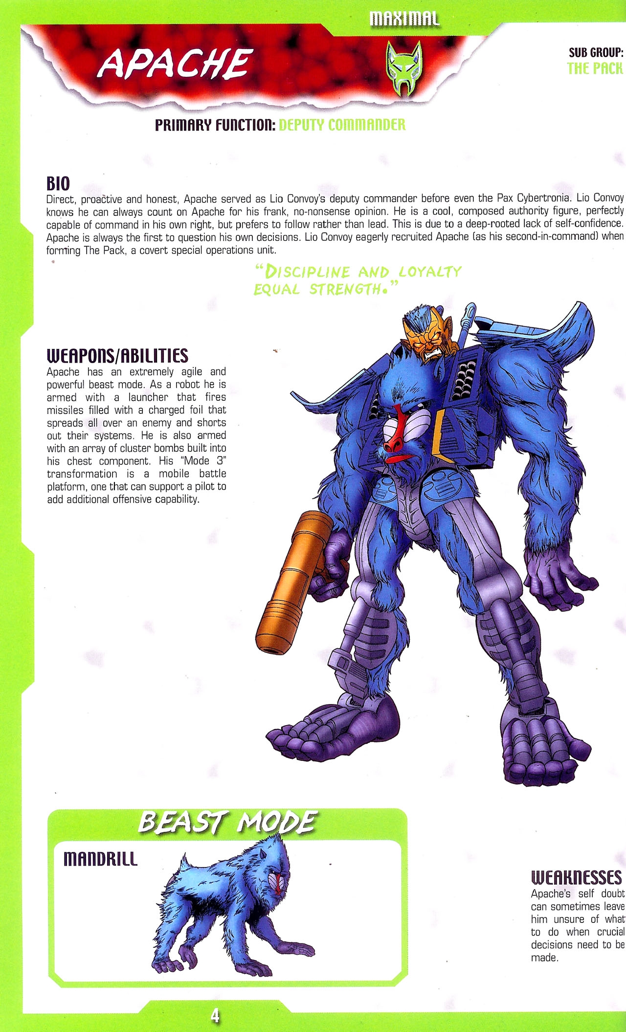 Transformers: Beast Wars Sourcebook #1-4 5