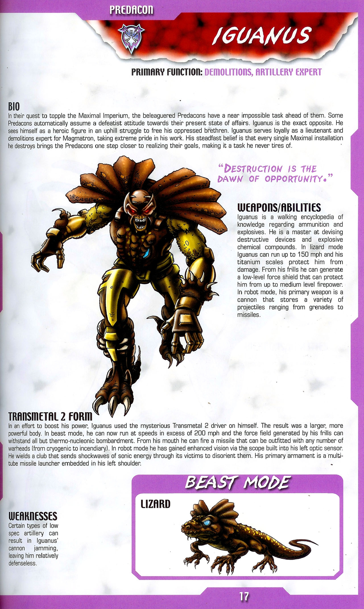 Transformers: Beast Wars Sourcebook #1-4 63