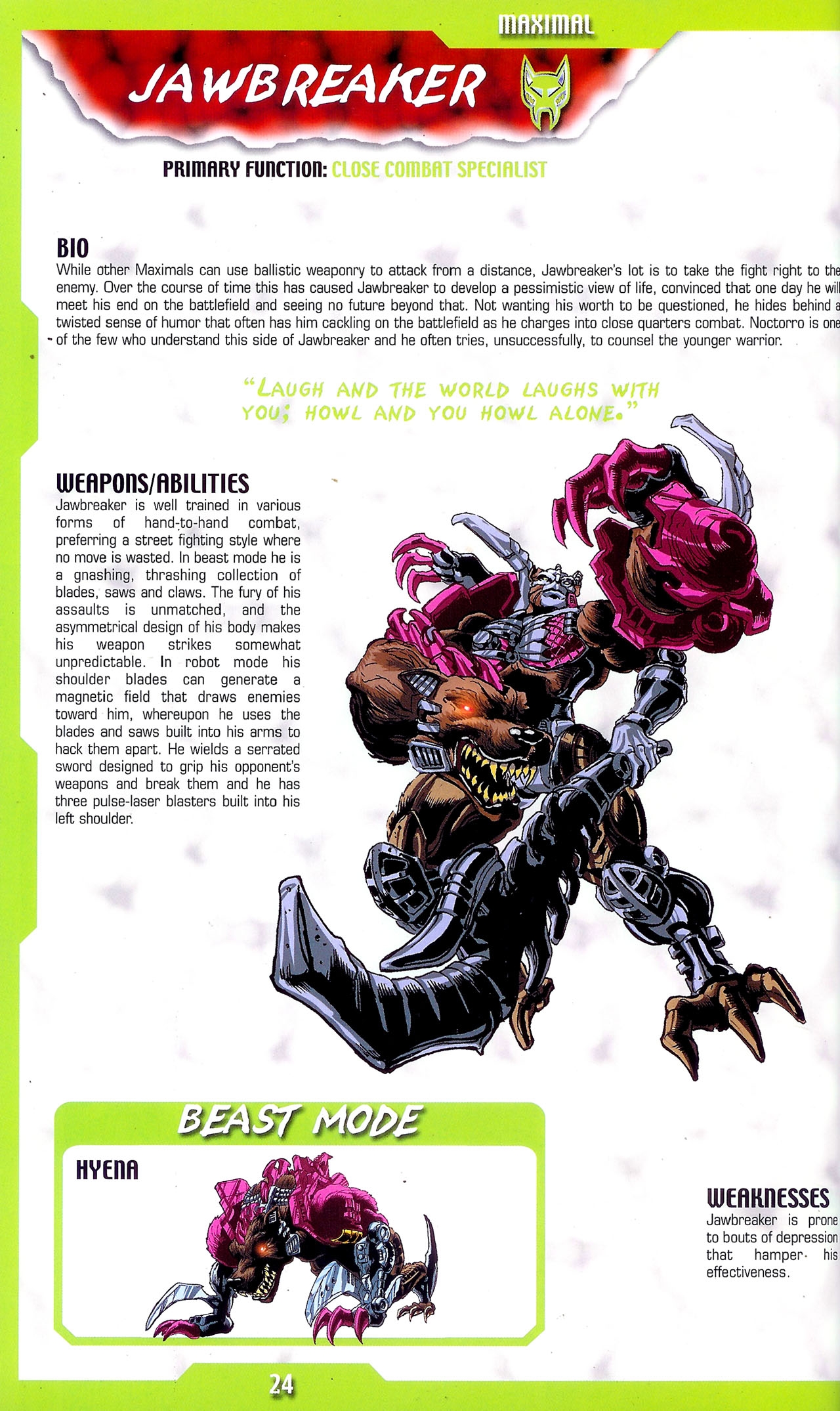 Transformers: Beast Wars Sourcebook #1-4 69