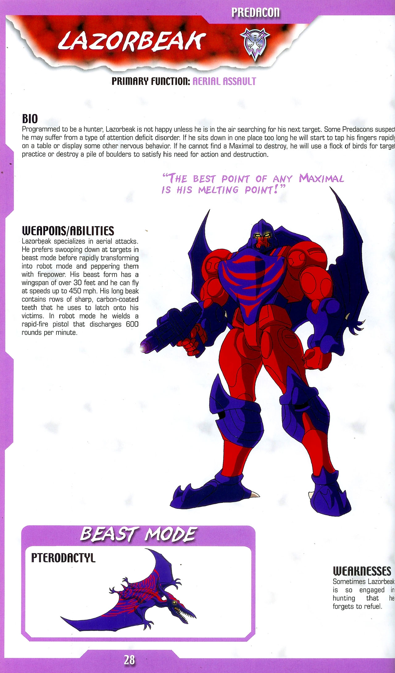 Transformers: Beast Wars Sourcebook #1-4 73