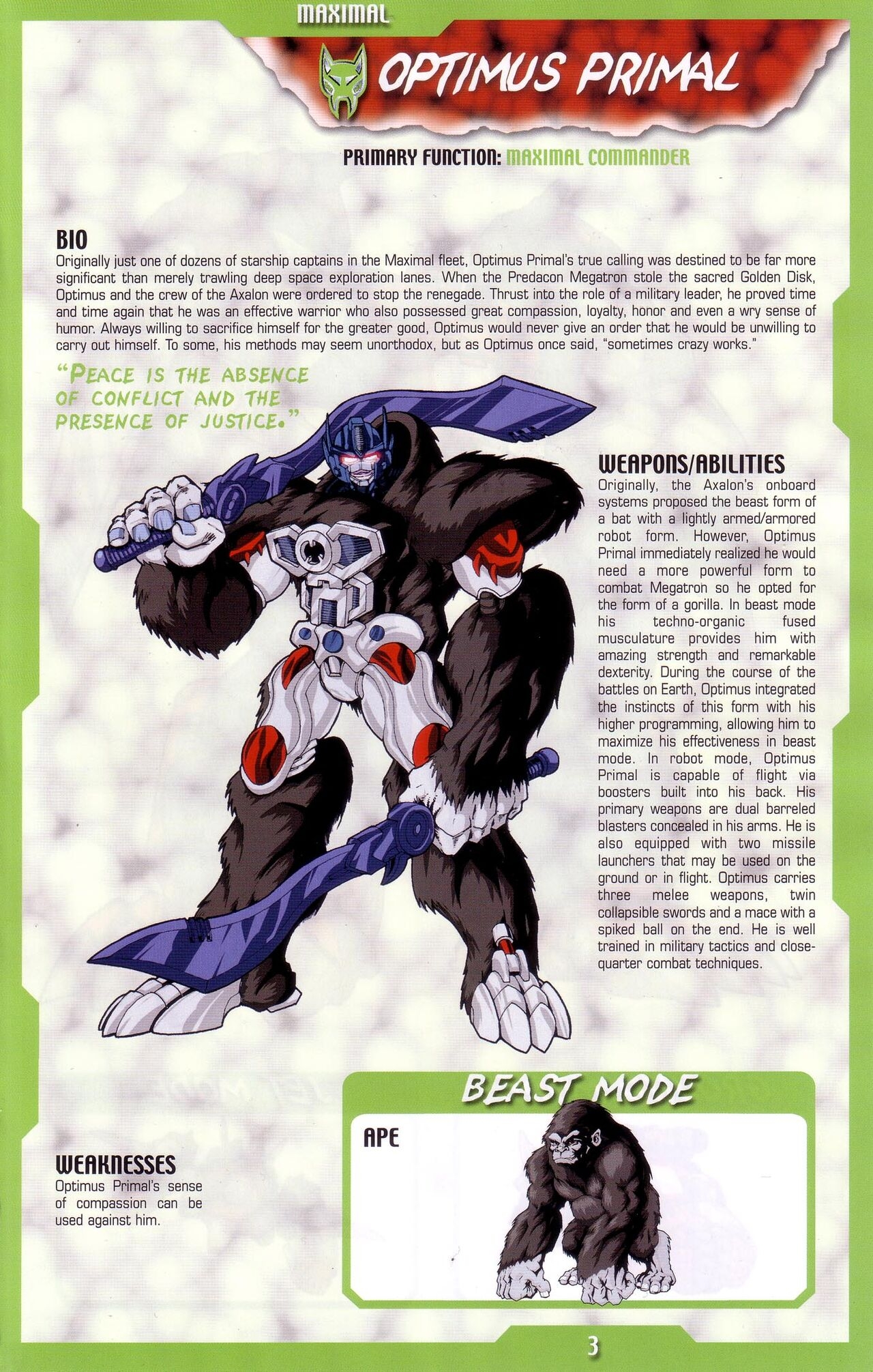 Transformers: Beast Wars Sourcebook #1-4 97