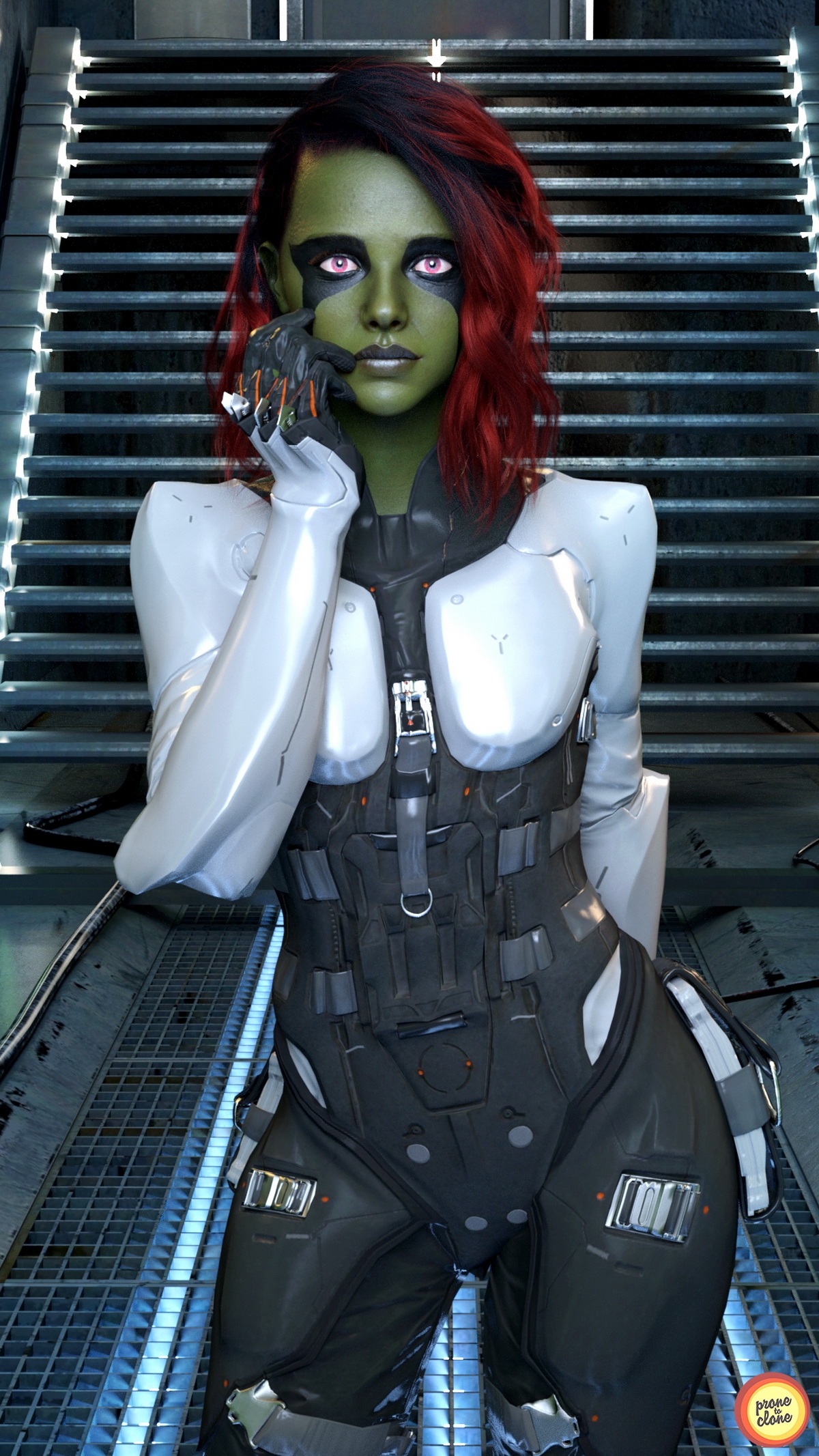 ProneToClone - Chloe Mortez cosplay Gamora (Textless) 2