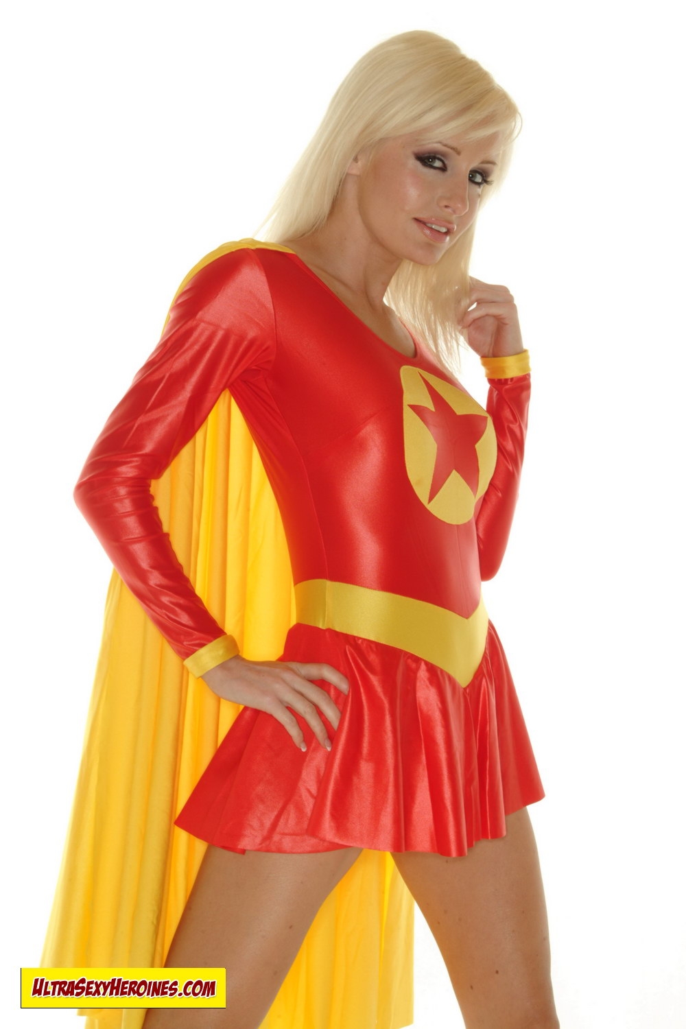 [UltraSexyHeroines] Sexy Blonde Super Heroine Cosplay Nude 149