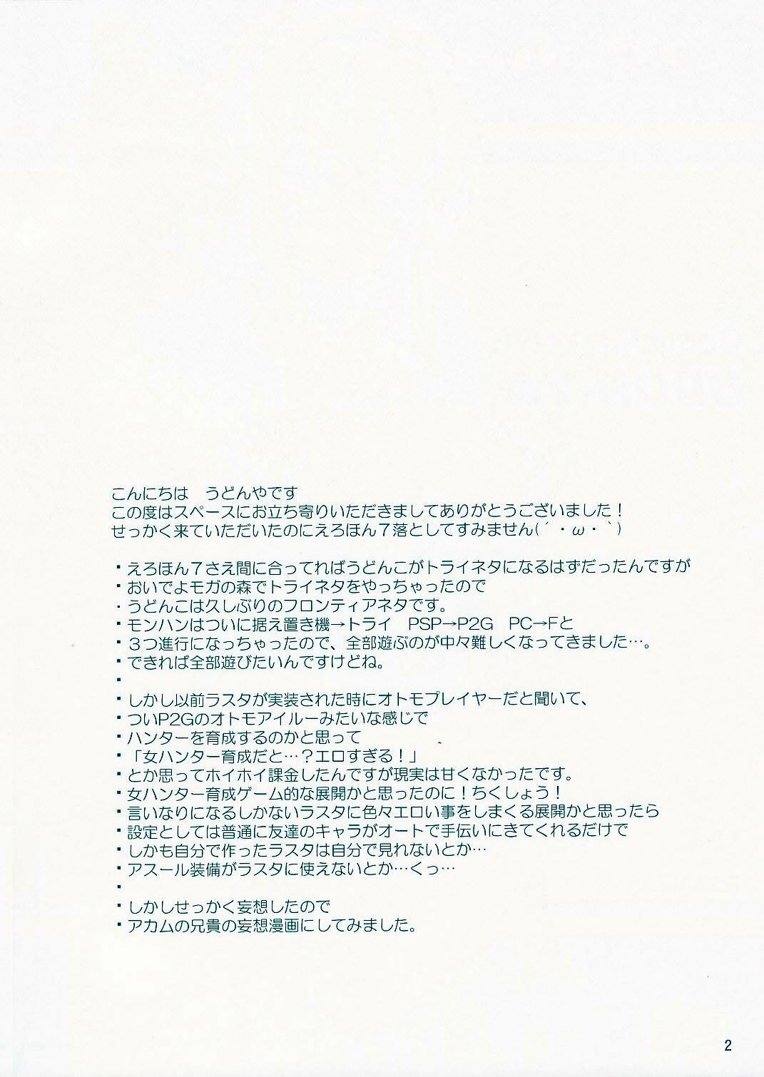 (C76) [UDON-YA (Kizuki Aruchu, ZAN)] Udonko Vol. 6 (Monster Hunter) [English] [darknight] 1