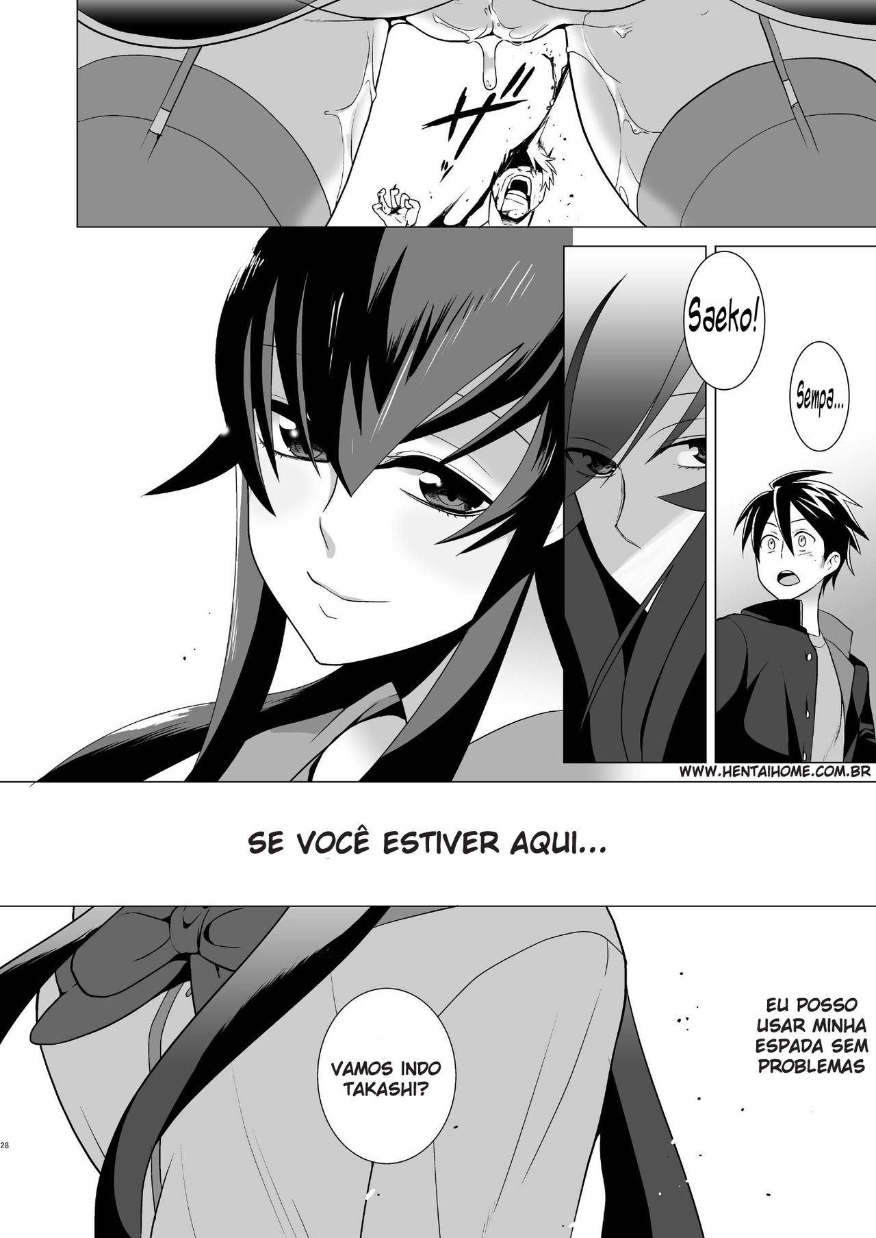 [Kisoutengai (Saito Yahu)] Sekinin Totte kureru ne? (Highschool of the Dead) [Portuguese-BR] [Goka] [Digital] 27