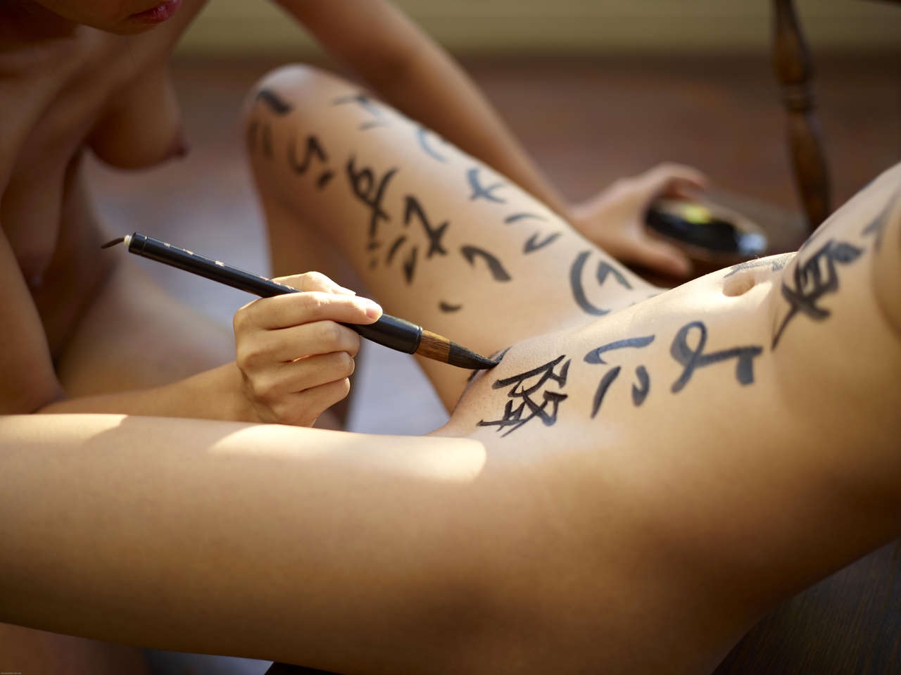 [Hegre-Art] Mayuko and Saki – Japanese calligraphy part2 37