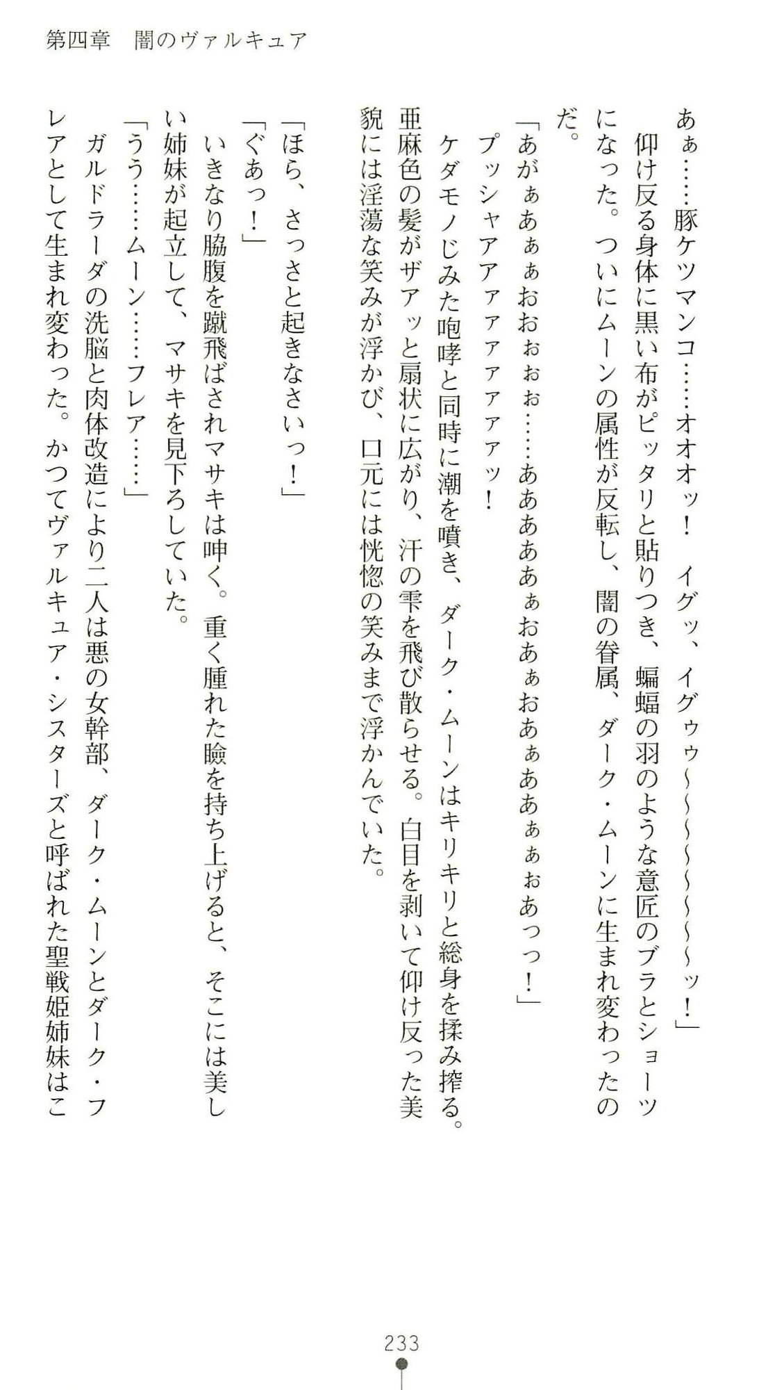 (Kannou Shousetsu) [Chikuma Juukou & Kamei & Shimachiyo] Seisenki Valkyrie Sisters ~Yami ni Ochita Idol~ (2D Dream Novels 324) 236