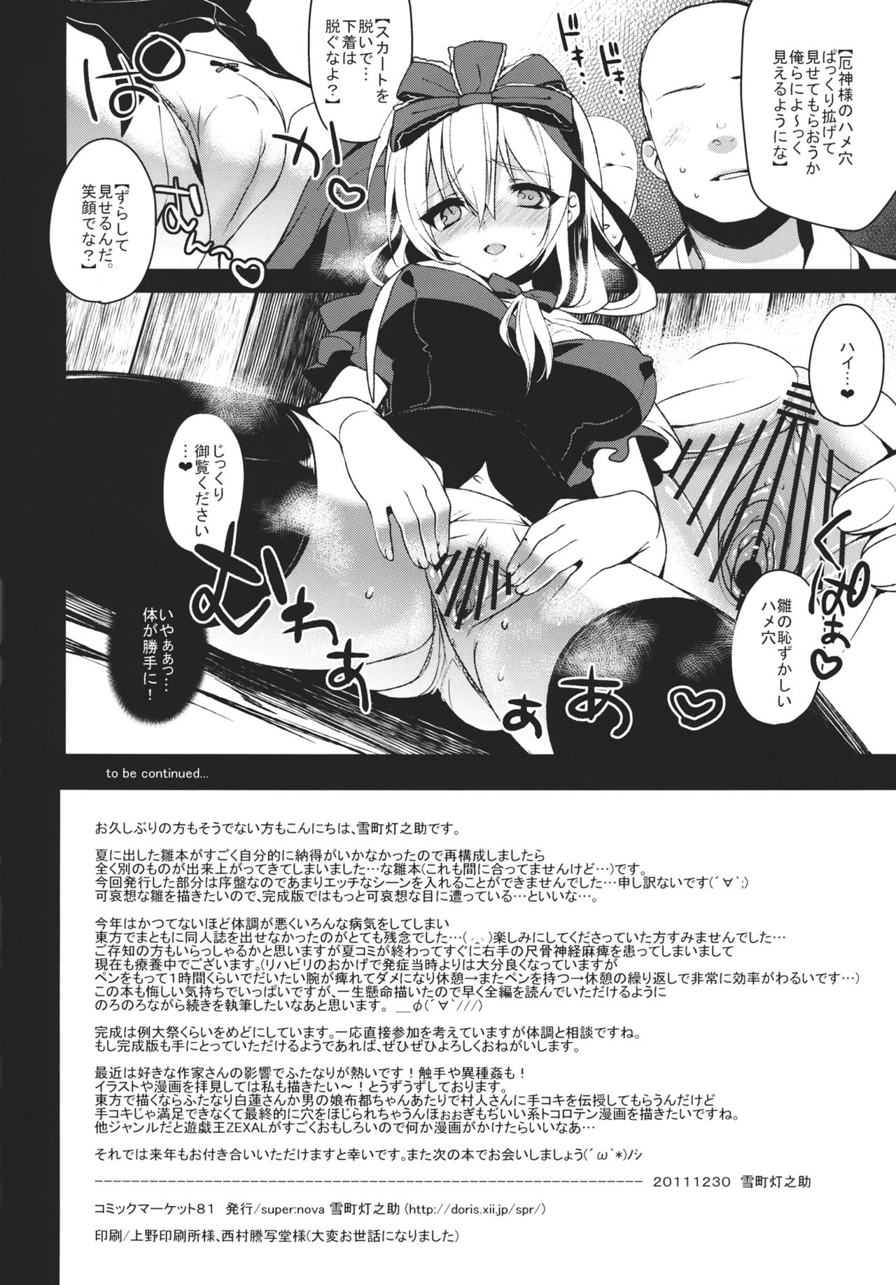 (C81) [super:nova (Yukimachi Tounosuke)] Shiawase na Yakujin-sama (Touhou Project) 17