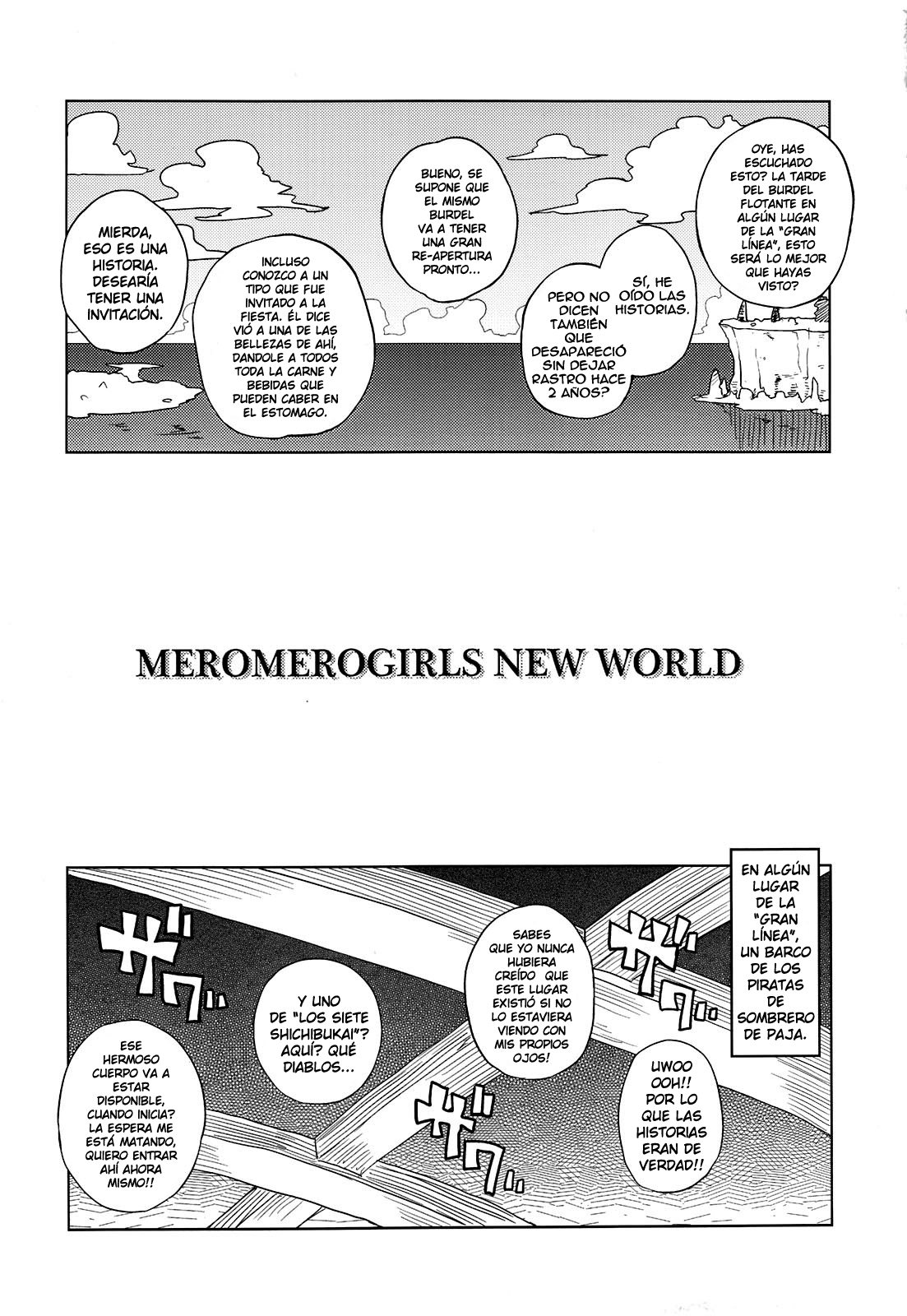 (C81) [Choujikuu Yousai Kachuusha (Denki Shougun)] MEROMERO GIRLS NEW WORLD (One Piece) [Spanish] [XP95-Hentai] 1