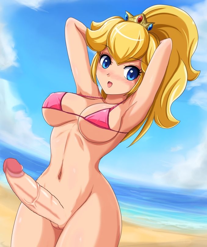 Super Mario Bros. Girls Futanari (Princess Peach, Princess Rosalina, Princess Daisy, Vivian) 1