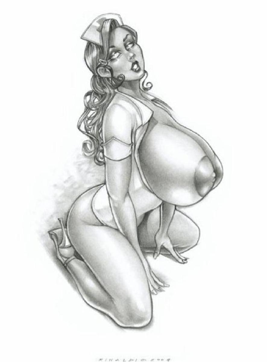 VICTOR RINALDI ART - Huge Tits drawings #19 5