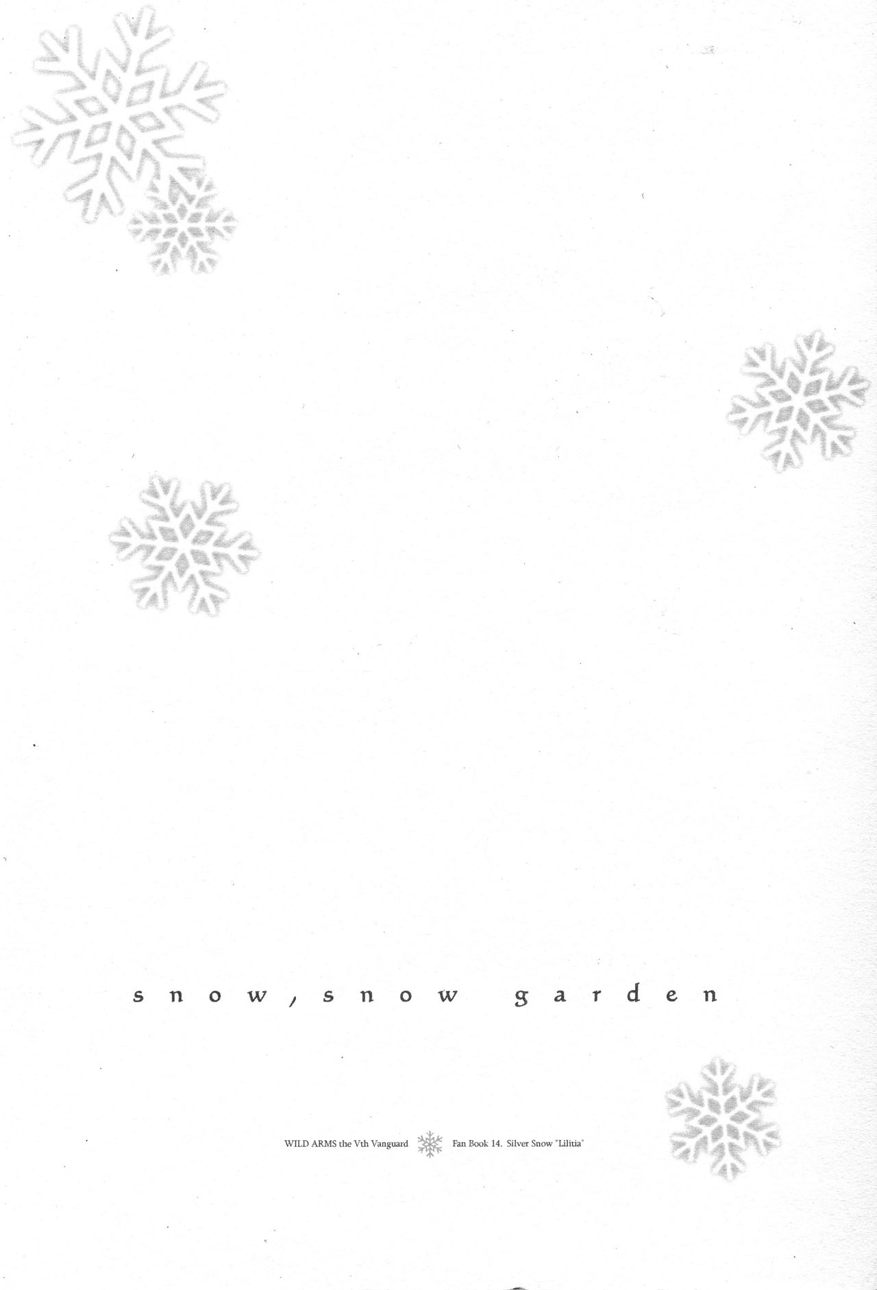 (C79) [Kaicho-Maniax (Nanami Yasuna)] snow,snow garden (WILD ARMS 5) 2