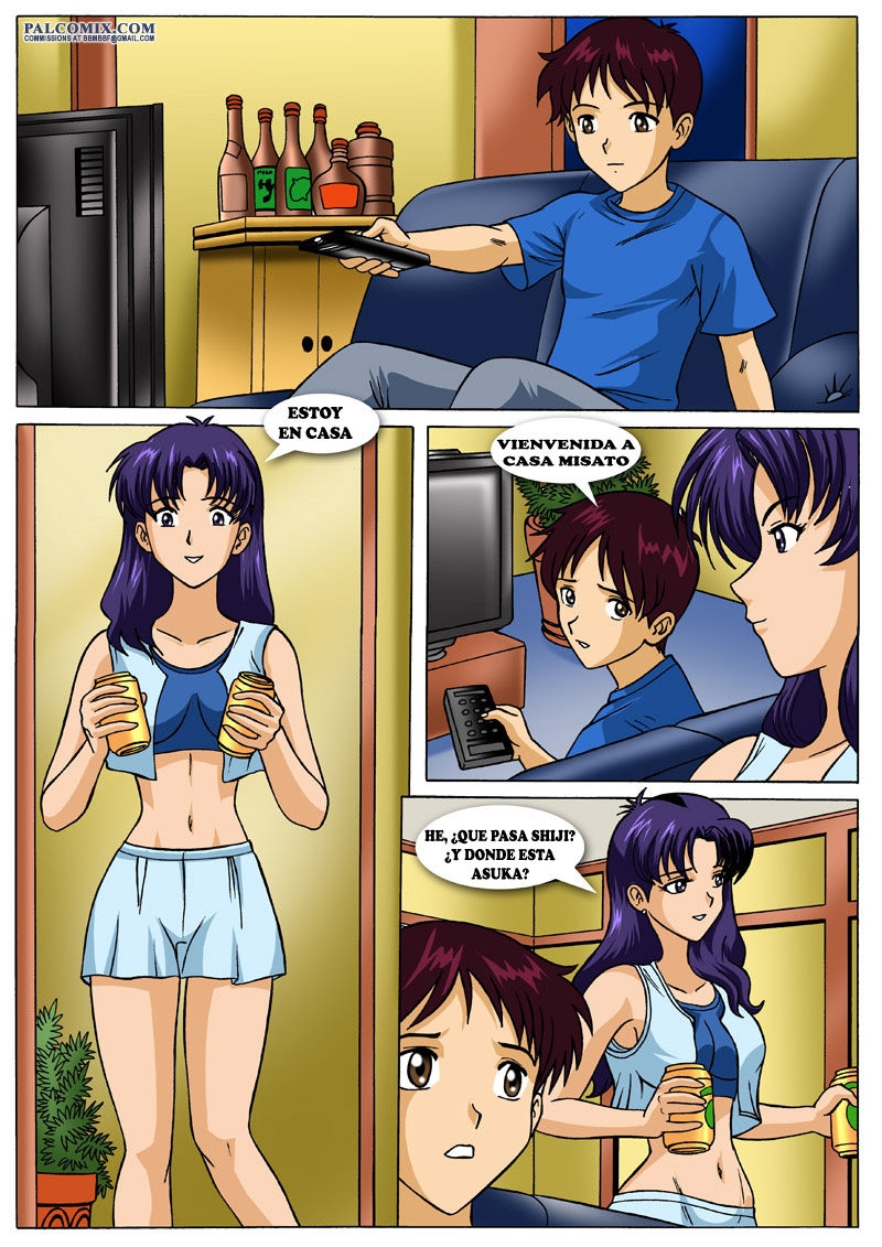 [Palcomix] Misato's New Girlfriend (Neon Genesis Evangelion) [Spanish] 1