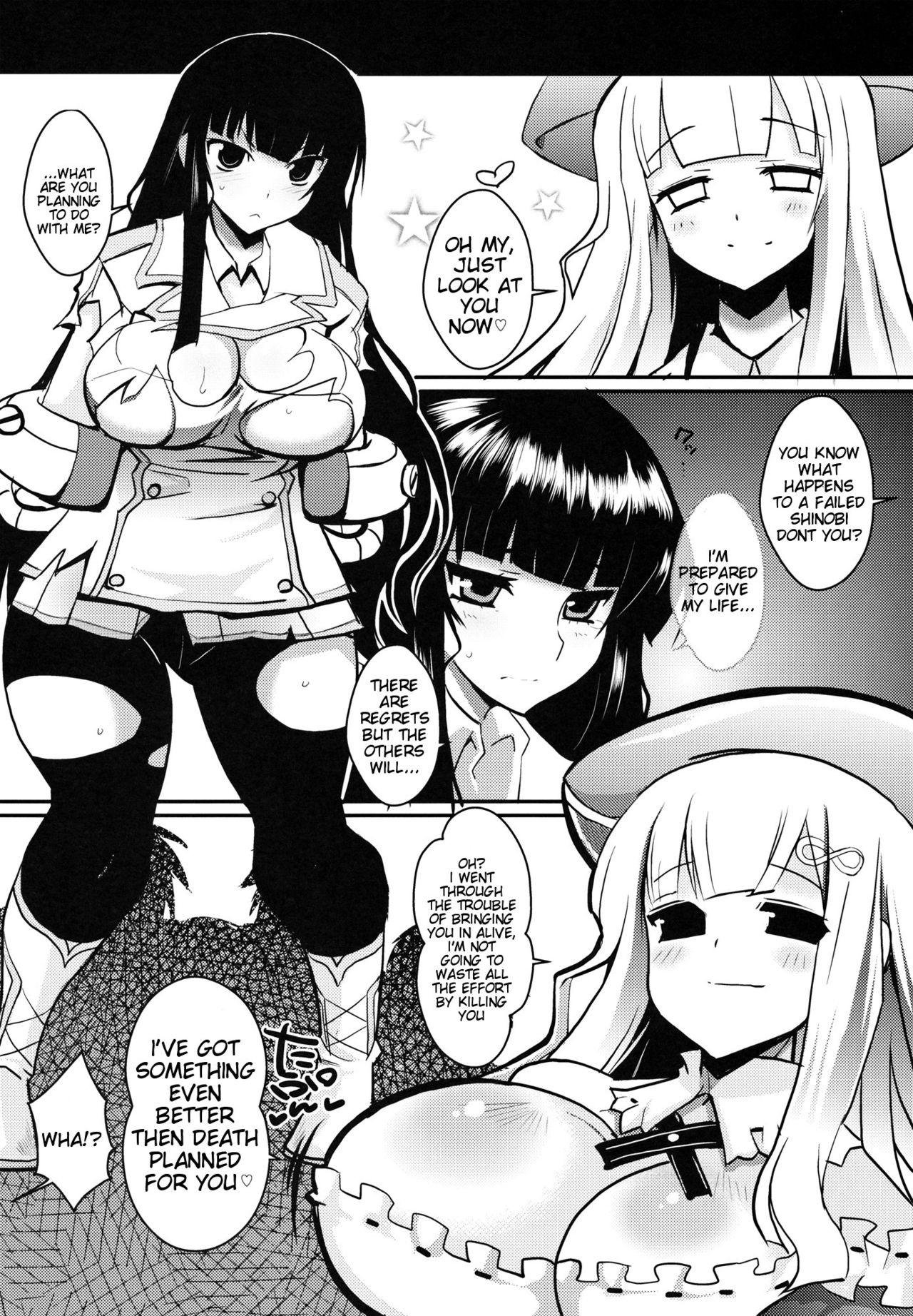 (C81) [YOMOTHUHIRASAKA (bbsacon)] Ochiru Hana Inyoku no Hebi | Falling Flower, Snake of Lust (Senran Kagura) [English] {doujin-moe.us} 14