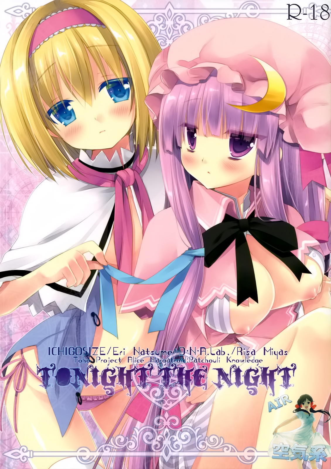 (Reitaisai 9) [D.N.A.Lab., ICHIGOSIZE (Miyasu Risa, Natsume Eri)] Tonight The Night (Touhou Project) [Chinese] [空気系★汉化] 1