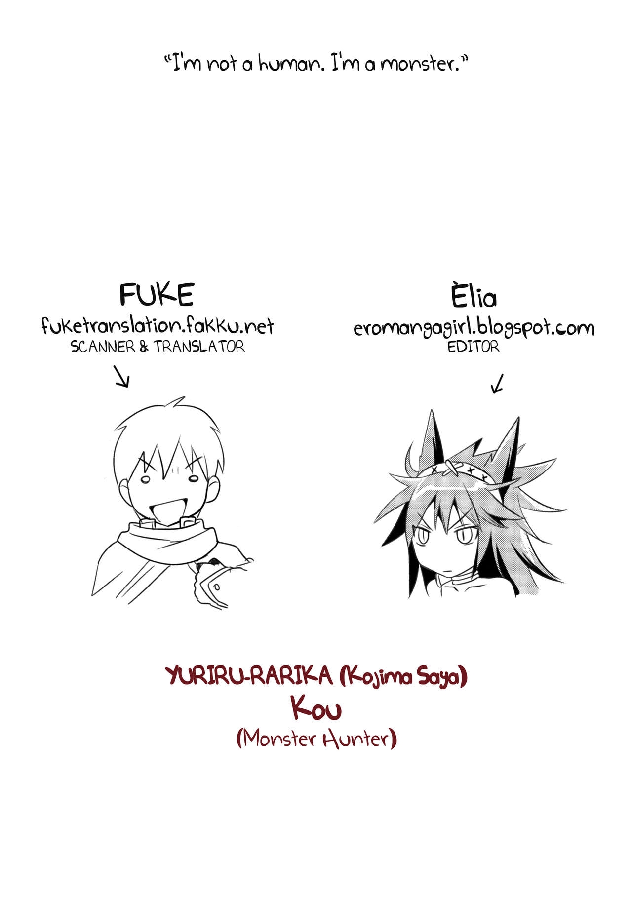 (C80) [YURIRU-RARIKA (Kojima Saya, Lazu)] KOU (Monster Hunter) [English] [Ero Manga Girl + FUKE] 49