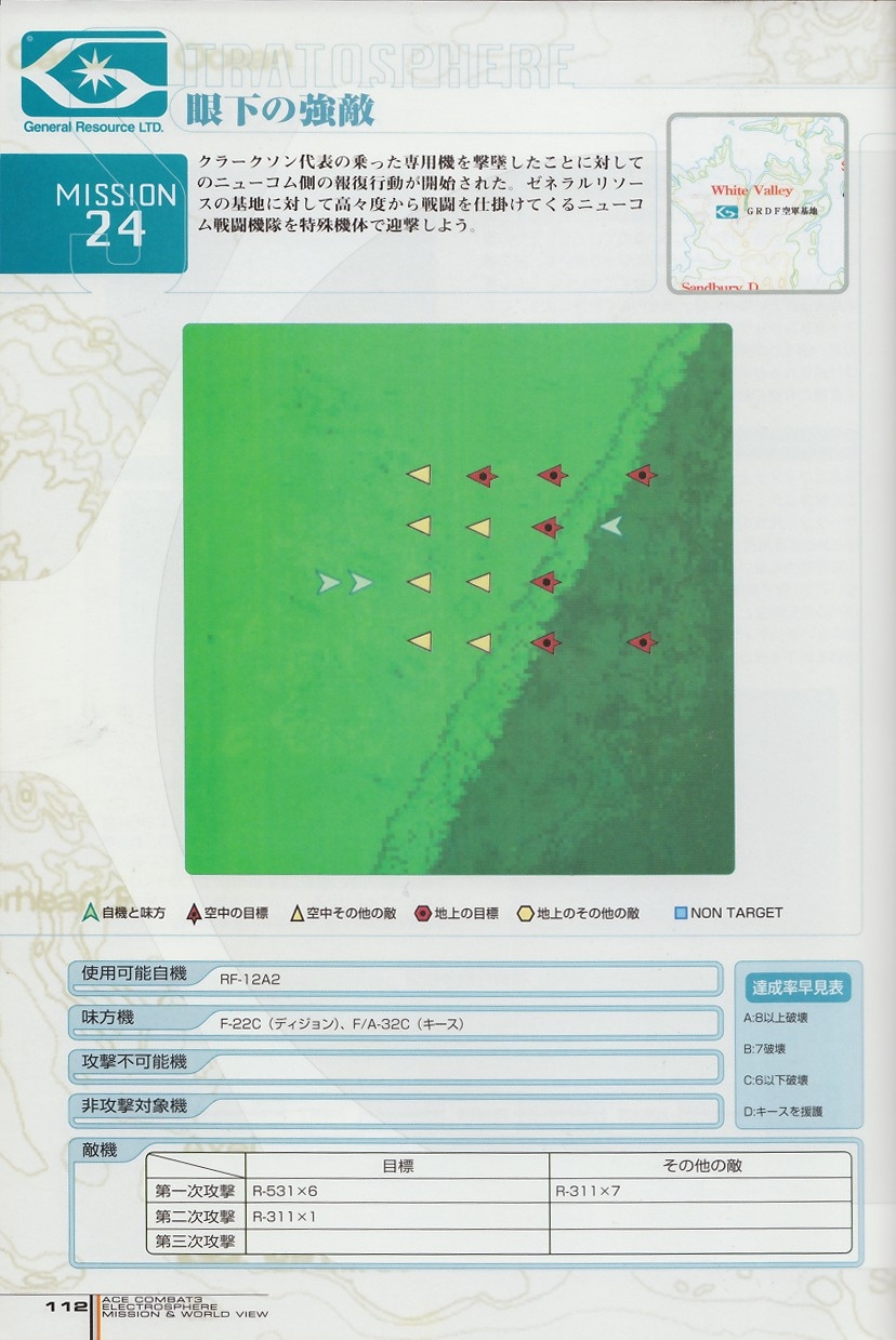 ACE Combat 3: Electrosphere - Mission & World View Guide Book 111